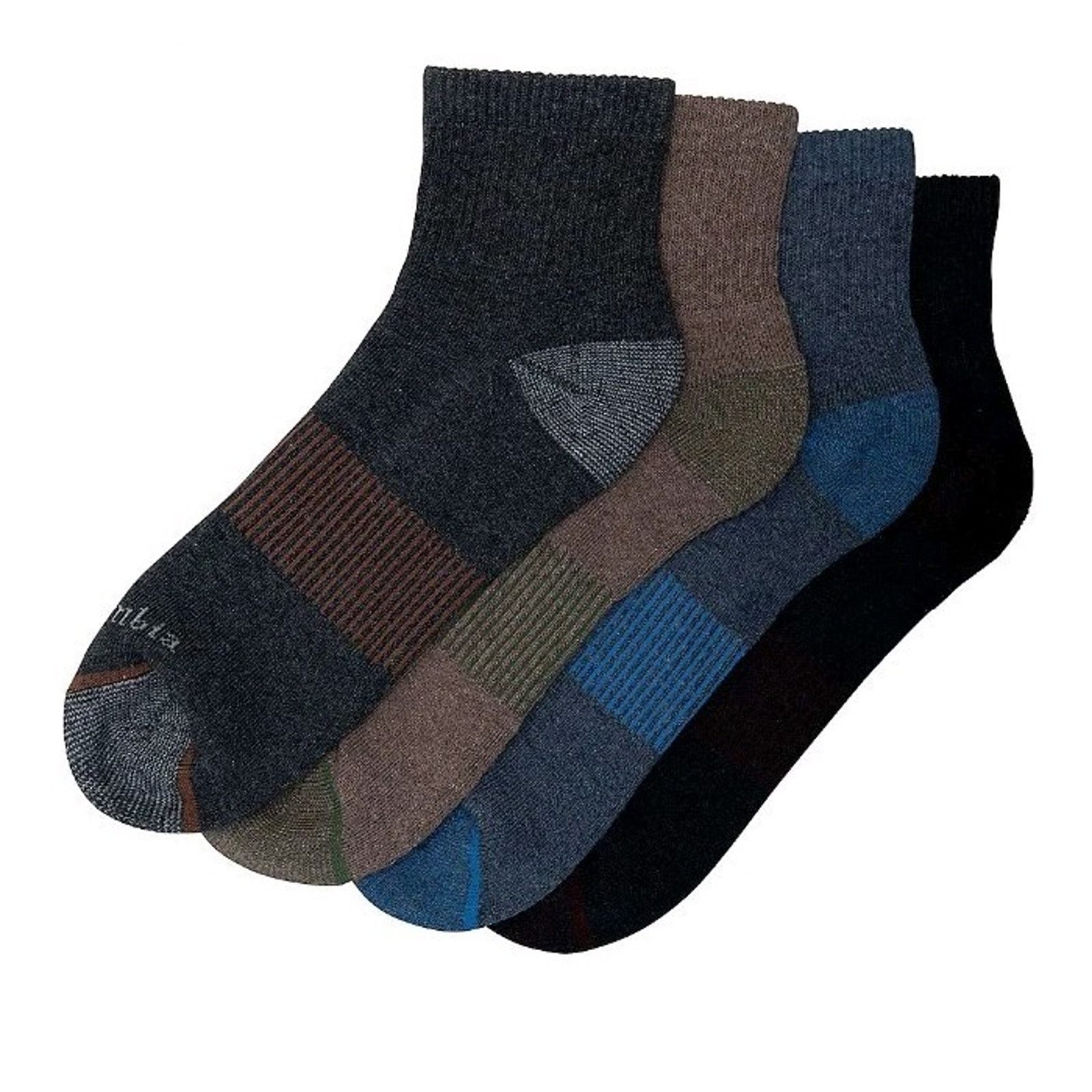 Columbia Columbia Men's Size 6-12 Quarter Socks 4 Pairs Arch Support Size ONE SIZE - 3 Thumbnail