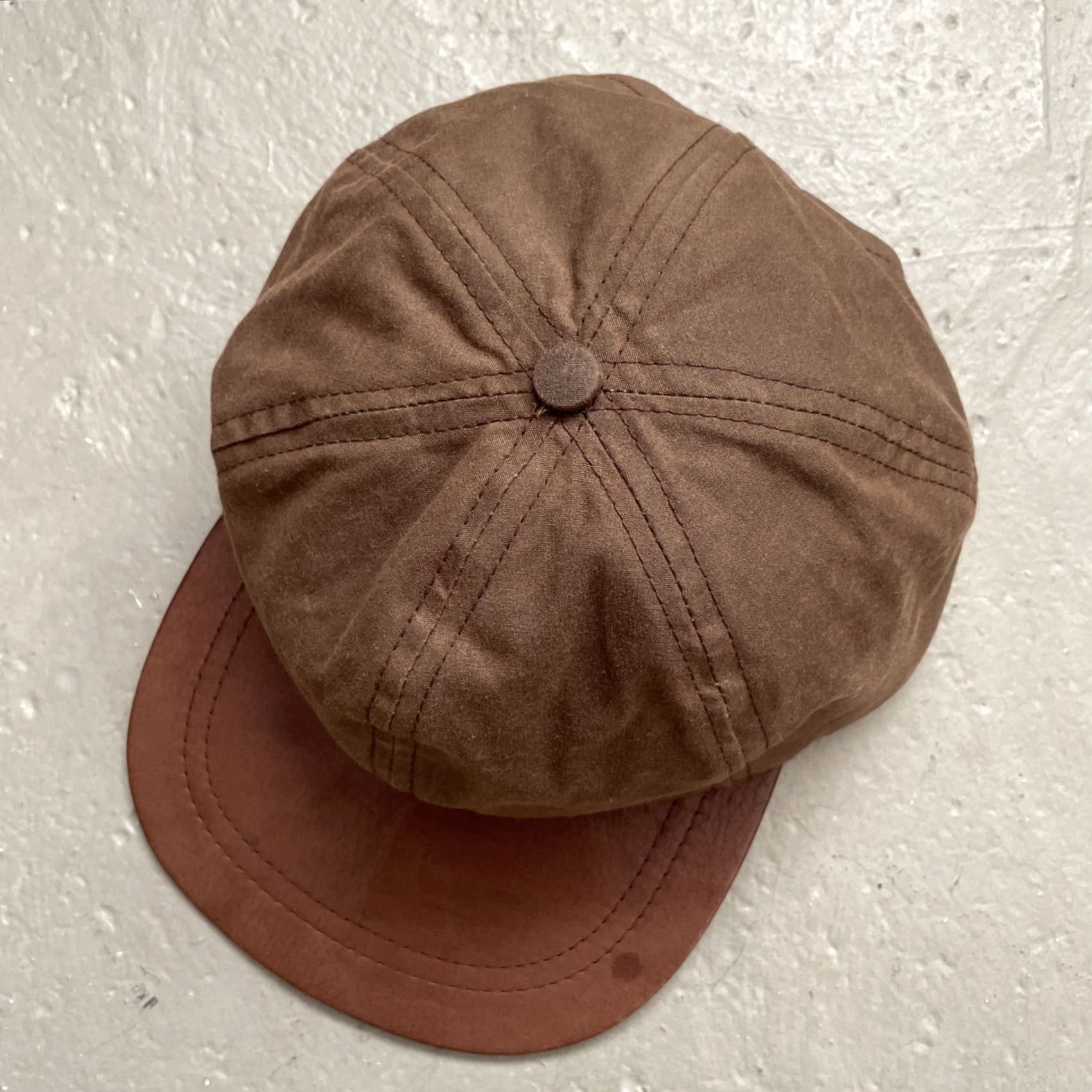 J.Crew Vintage J.Crew Waxed Cotton Suede Leather Brim Camp Cap Made In USA Outdoor Size ONE SIZE - 2 Thumbnail