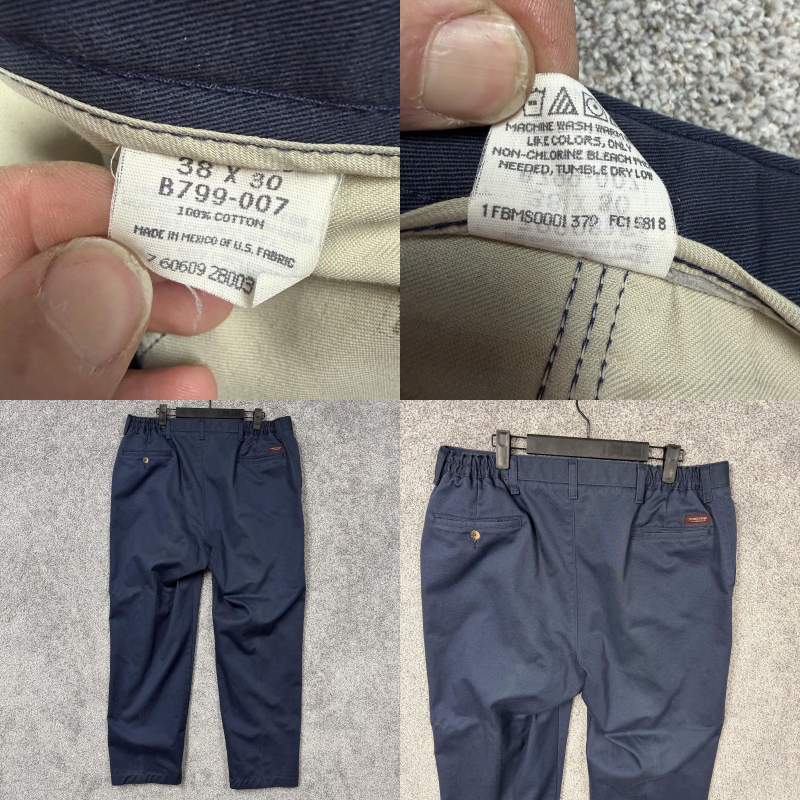 Wrangler Vtg 90s Timber Creek Wrangler Pants Mens Size 36x29 Blue Chino Pleated Old Money Size US 36 / EU 52 - 8 Thumbnail