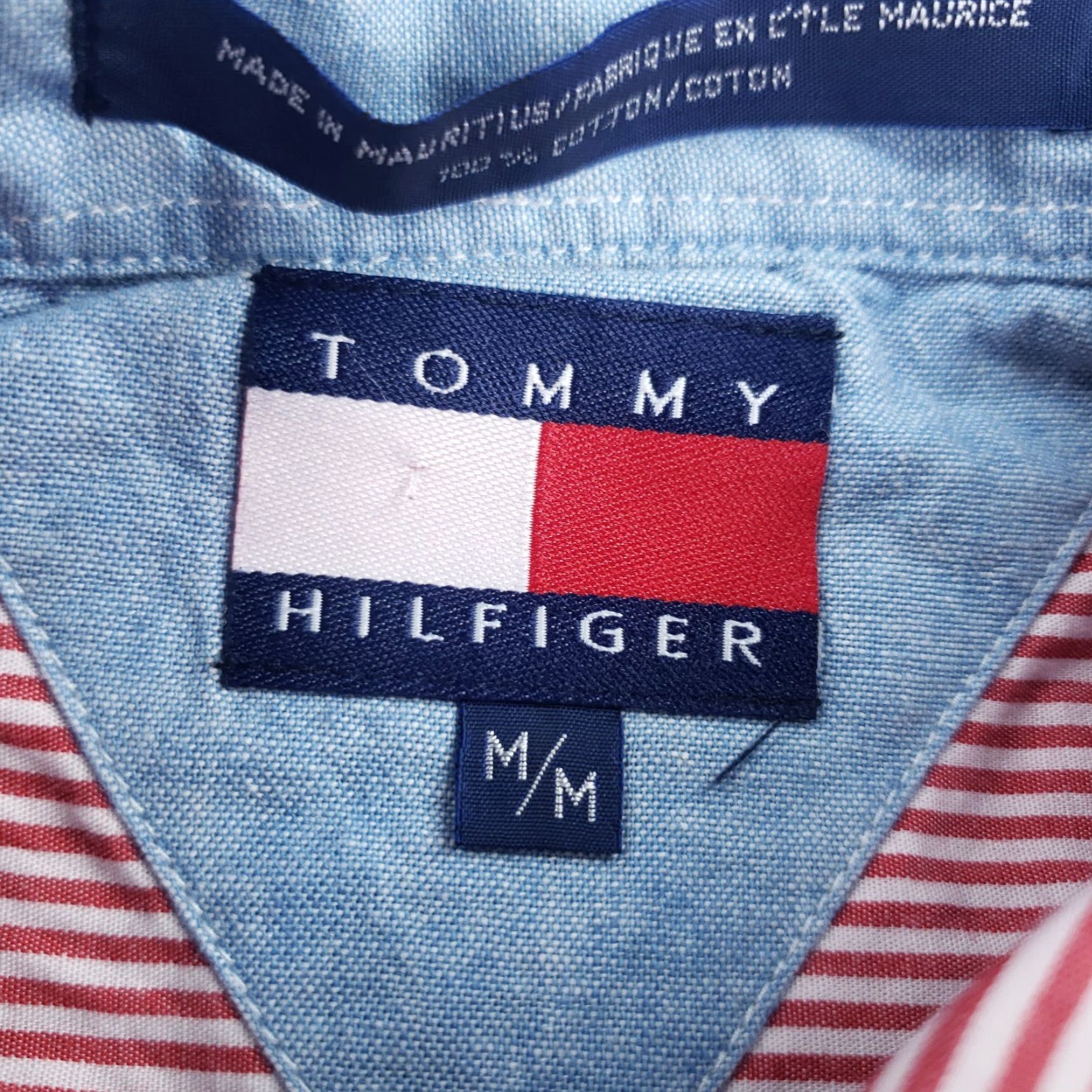 Tommy Hilfiger Tommy Hilfiger Button Down Shirt Mens Medium Red White Striped Casual Size US M / EU 48-50 / 2 - 5 Thumbnail