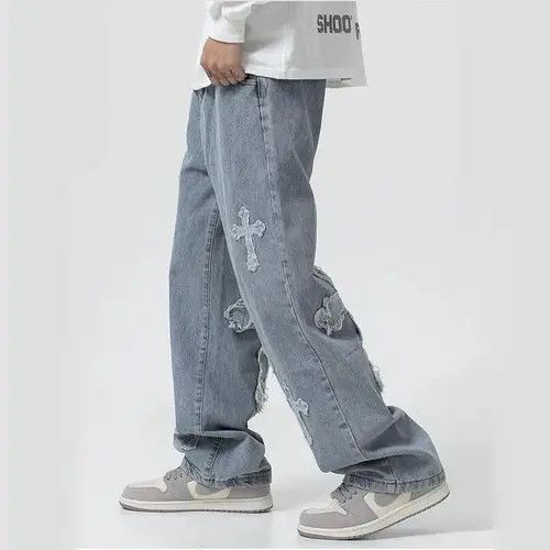 Japanese Brand Momoko x Rina High Street Cross Patch Denim Pant Size US 32 / EU 48 - 3 Thumbnail