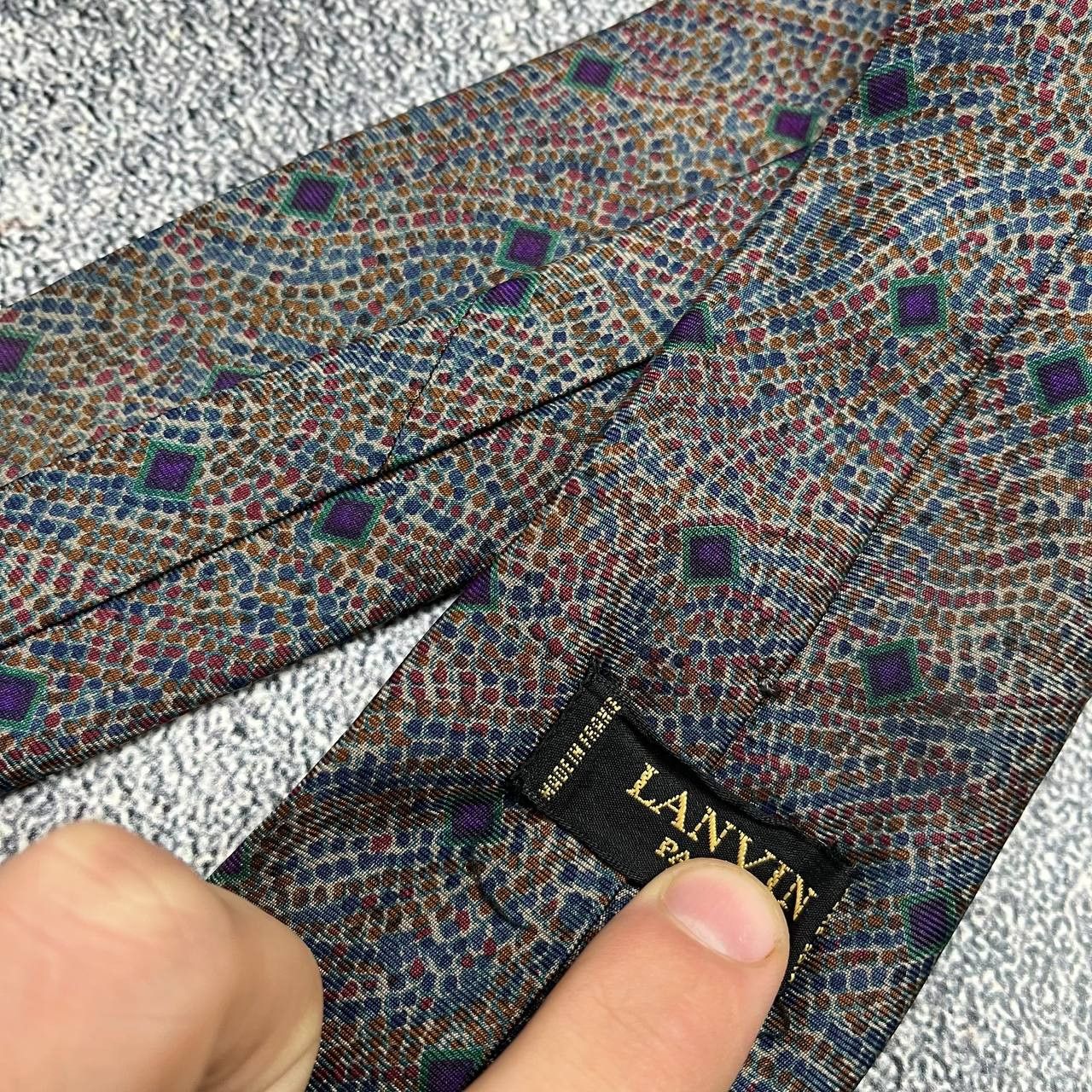 Lanvin Lanvin Paris Men's Floral Bron Tie 100% SILK Made in France Size ONE SIZE - 6 Thumbnail