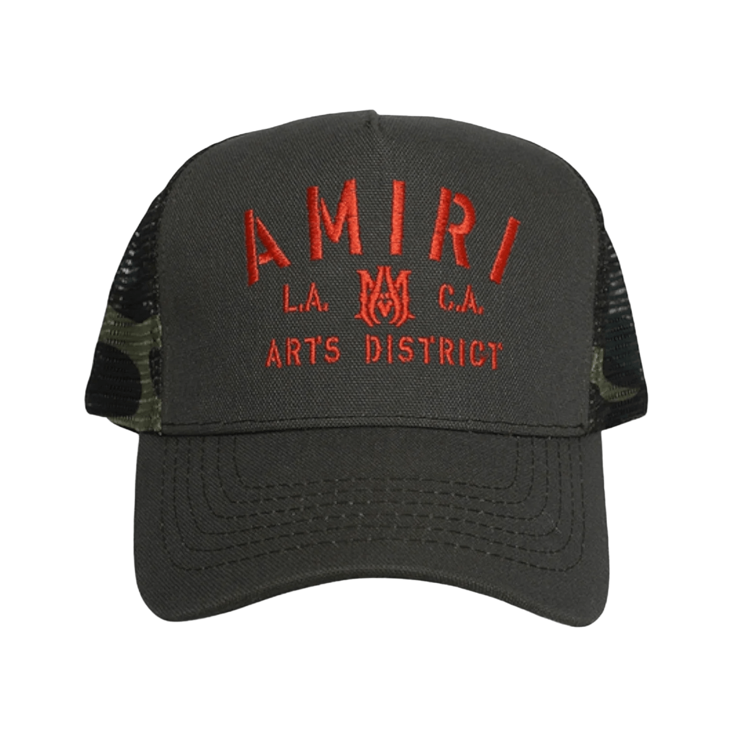 Amiri Stencil Trucker Hat Military Green Size ONE SIZE - 1 Preview