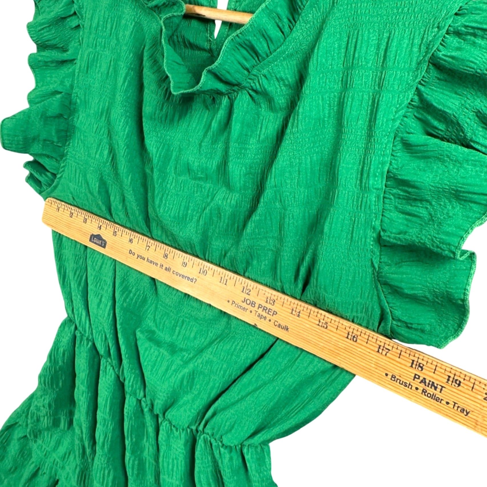 emerald green frill detail pleated midi dress In The Air Emerald Green Scalloped Midi Dress, Small - The Mint Julep Boutique main image 0