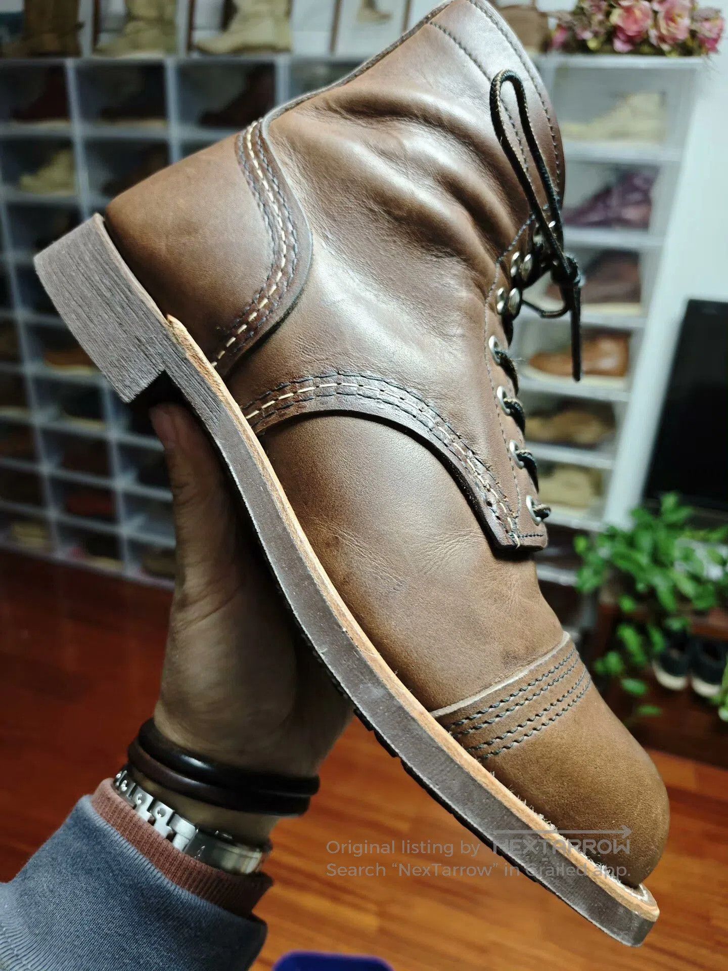 Red Wing Red Wing 8111 Brown Work Boot. Size US 7.5 / EU 40-41 - 5 Thumbnail