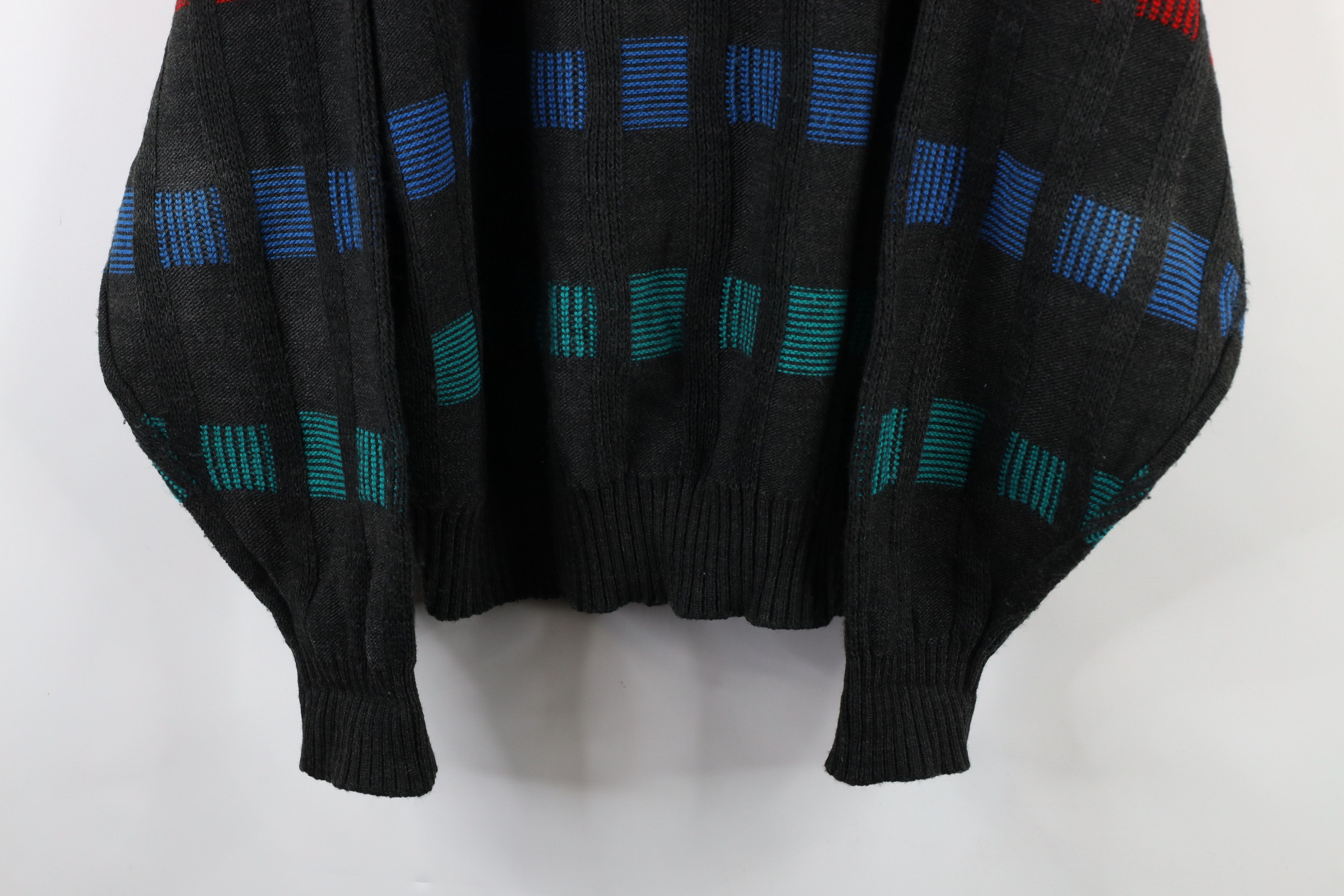 Vintage Vintage 90s Streetwear Ribbed Knit V-Neck Sweater USA Size US XL / EU 56 / 4 - 3 Thumbnail