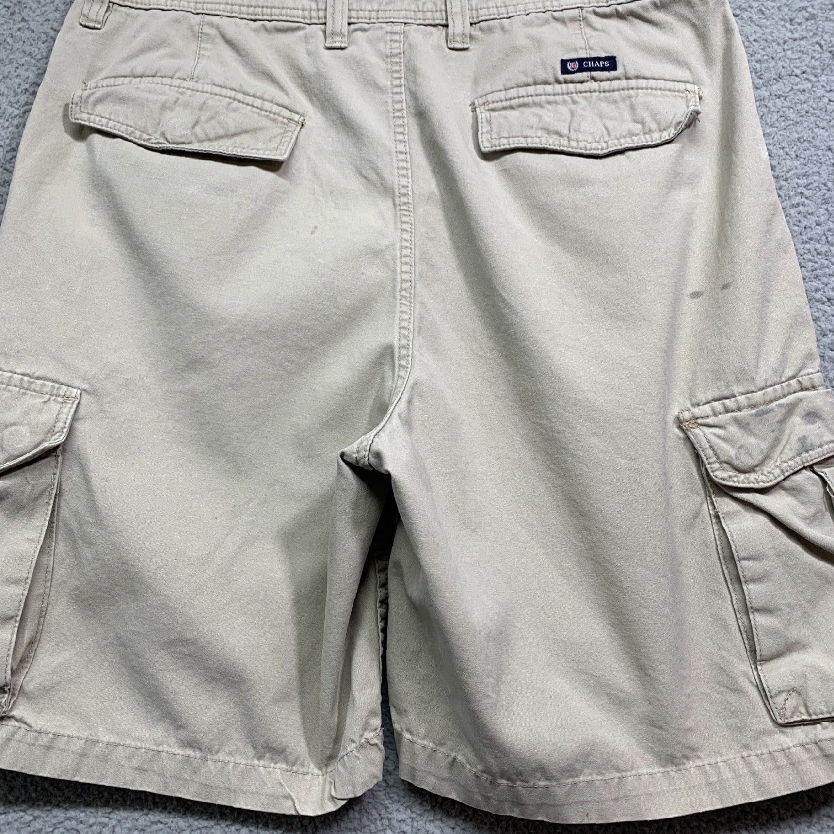 Chaps Chaps Cargo Shorts Men's 36W Khaki Baggy Straight Outdoors Canvas 6 Pockets Logo Size US 36 / EU 52 - 6 Thumbnail