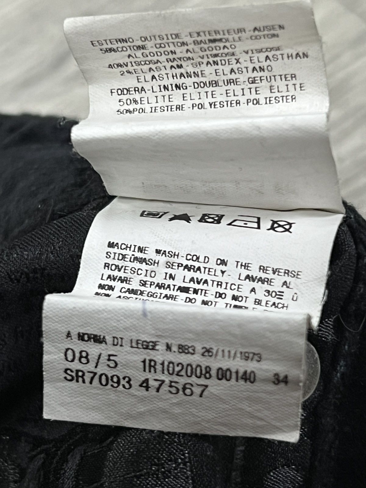 John Galliano John Galliano Women's Black Velvet Velour Skinny Jeans it 42 Size 28" / US 6 / IT 42 - 10 Thumbnail