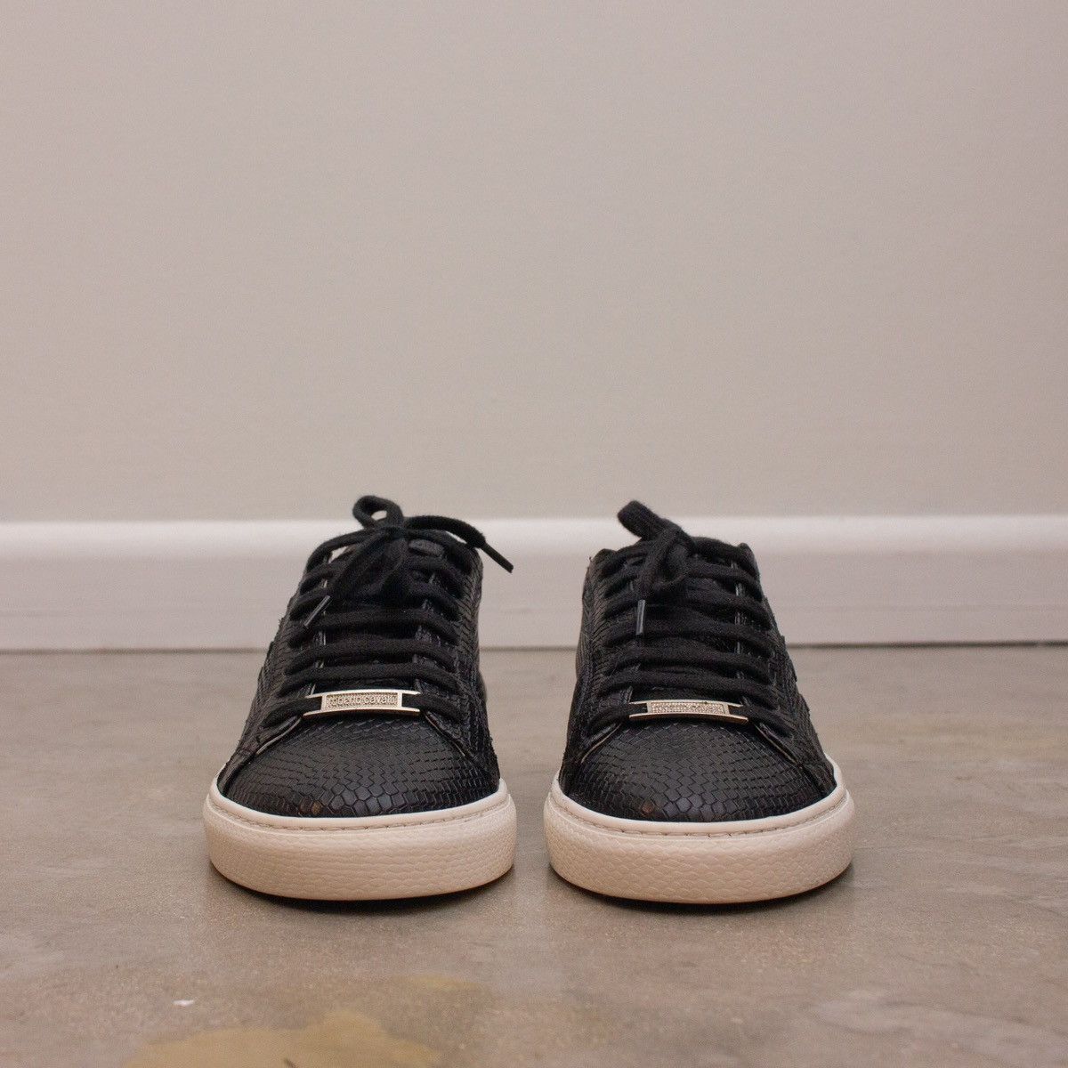 Roberto Cavalli 495$MRP ROBERTO CAVALLI Snake-Print Leather Sneakers Mens Size US 8 / EU 41 - 6 Thumbnail