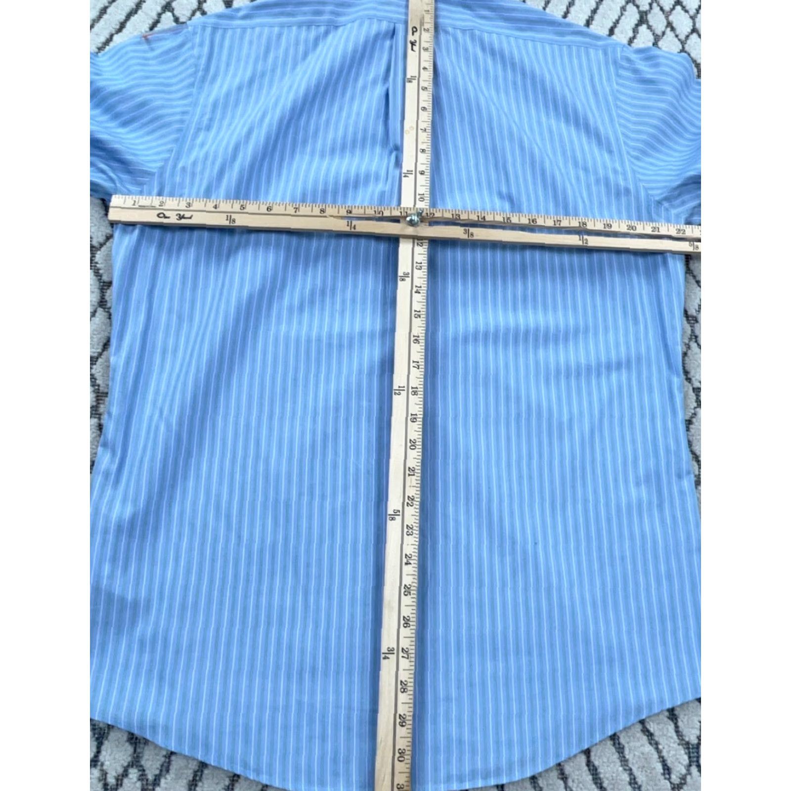 Brooks Brothers Brooks Brothers Shirt Men XL Button-Front Blue Green Striped Cotton Spandex Regular Collared Everyday Dress/Office Reg Mens Size 46R - 5 Thumbnail
