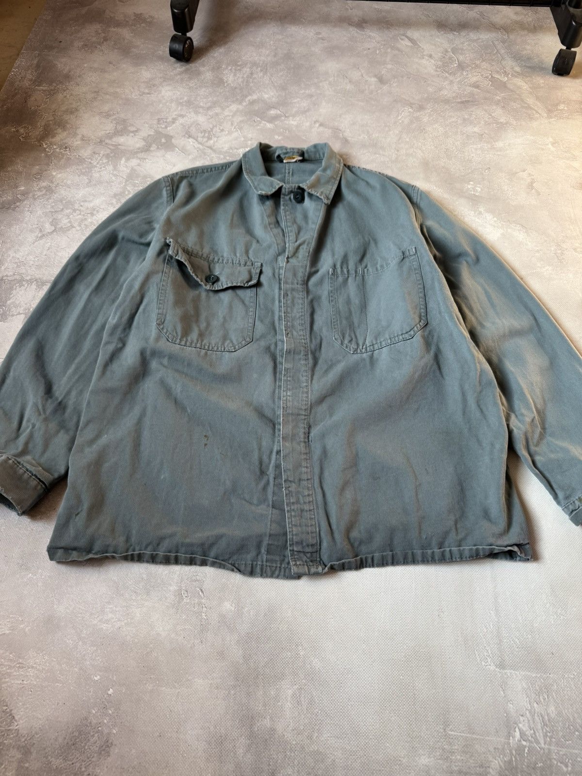 Vintage Vintage 80s Sunfor Distressed Chore Work Jacket Size US M / EU 48-50 / 2 - 2 Thumbnail