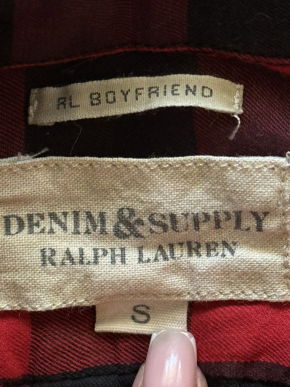 Denim & Supply Ralph Lauren × Polo Ralph Lauren × Vintage Ralph Lauren Denim & Supply tartan red checkered shirt Size S / US 4 / IT 40 - 5 Thumbnail