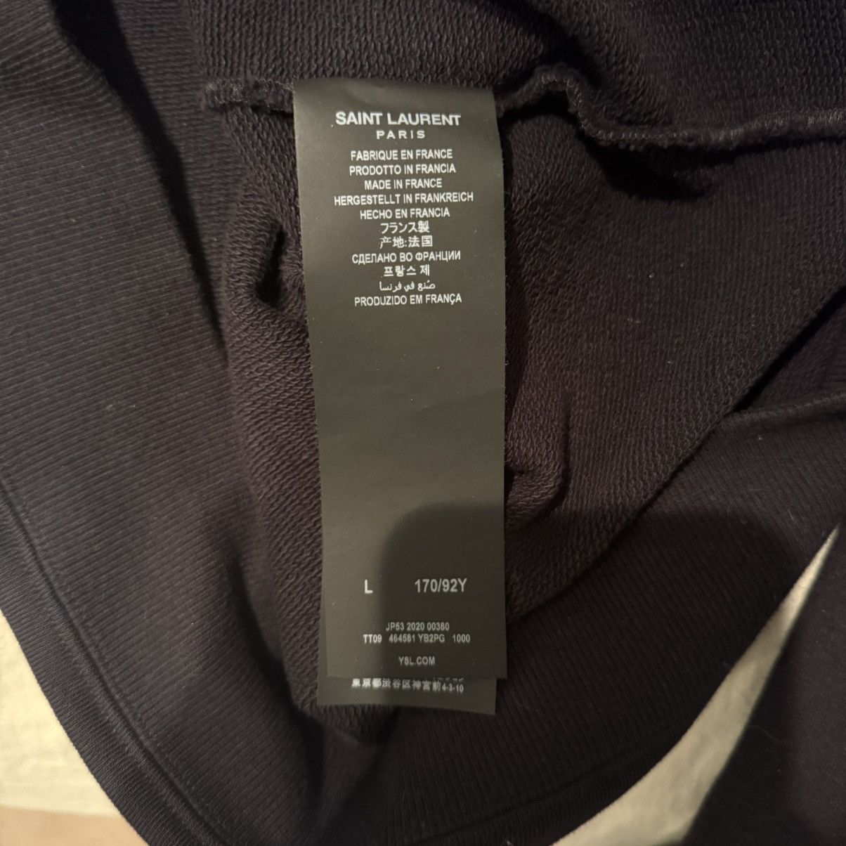 Saint Laurent Paris Saint Laurent Archive Logo Hoody Size US L / EU 52-54 / 3 - 4 Thumbnail