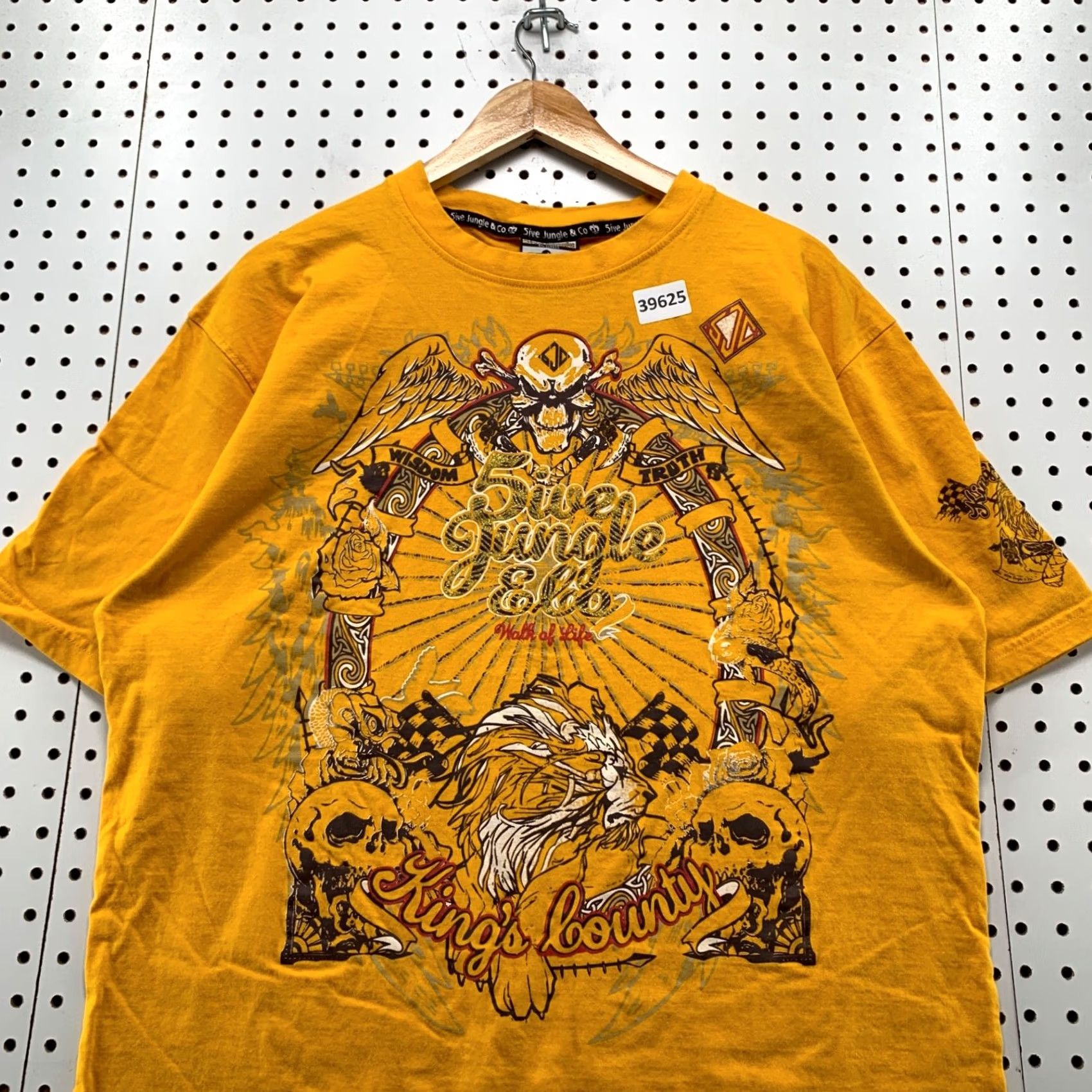 Affliction VINTAGE Y2K Affliction 5ive Jungle Shirt Mens XL Yellow Skill Gothic Size US XL / EU 56 / 4 - 7 Thumbnail