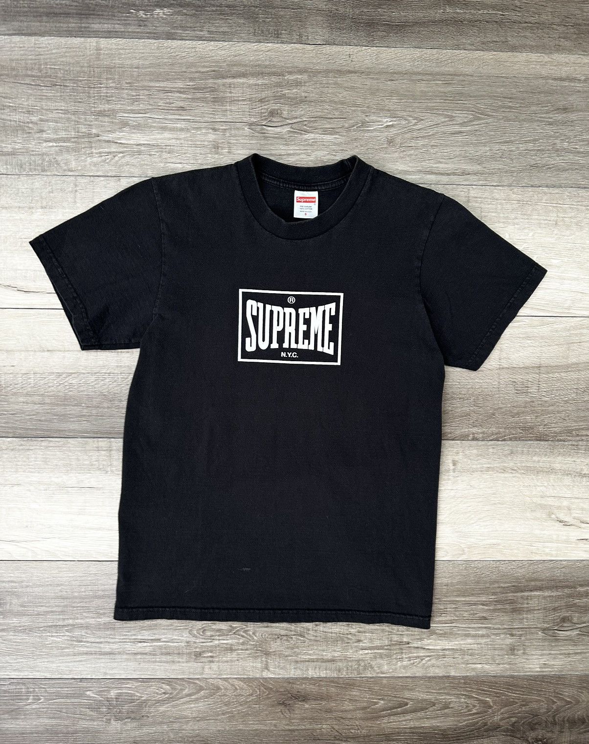 image of Supreme Everlast Logo Warm Up Tee Black Small S Ny, Men's