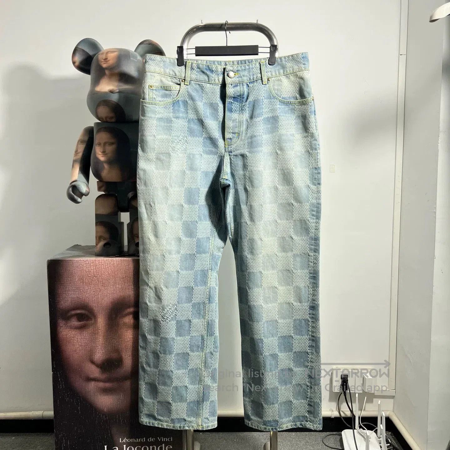 Louis Vuitton Checkerboard Denim Jeans.