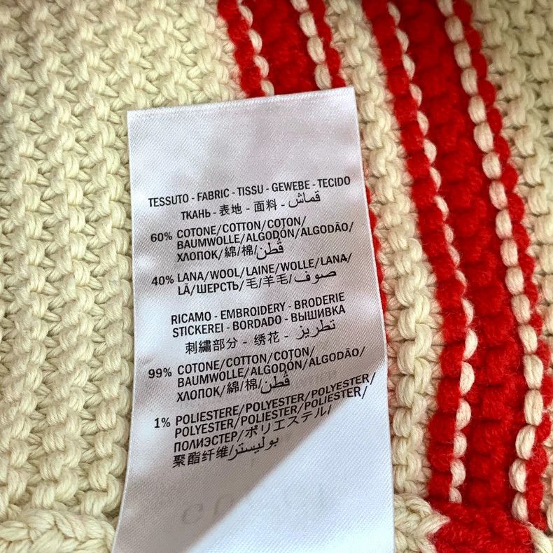Gucci Gucci Color-blocked striped V-neck single-breasted long-sle Size L / US 10 / IT 46 - 8 Thumbnail