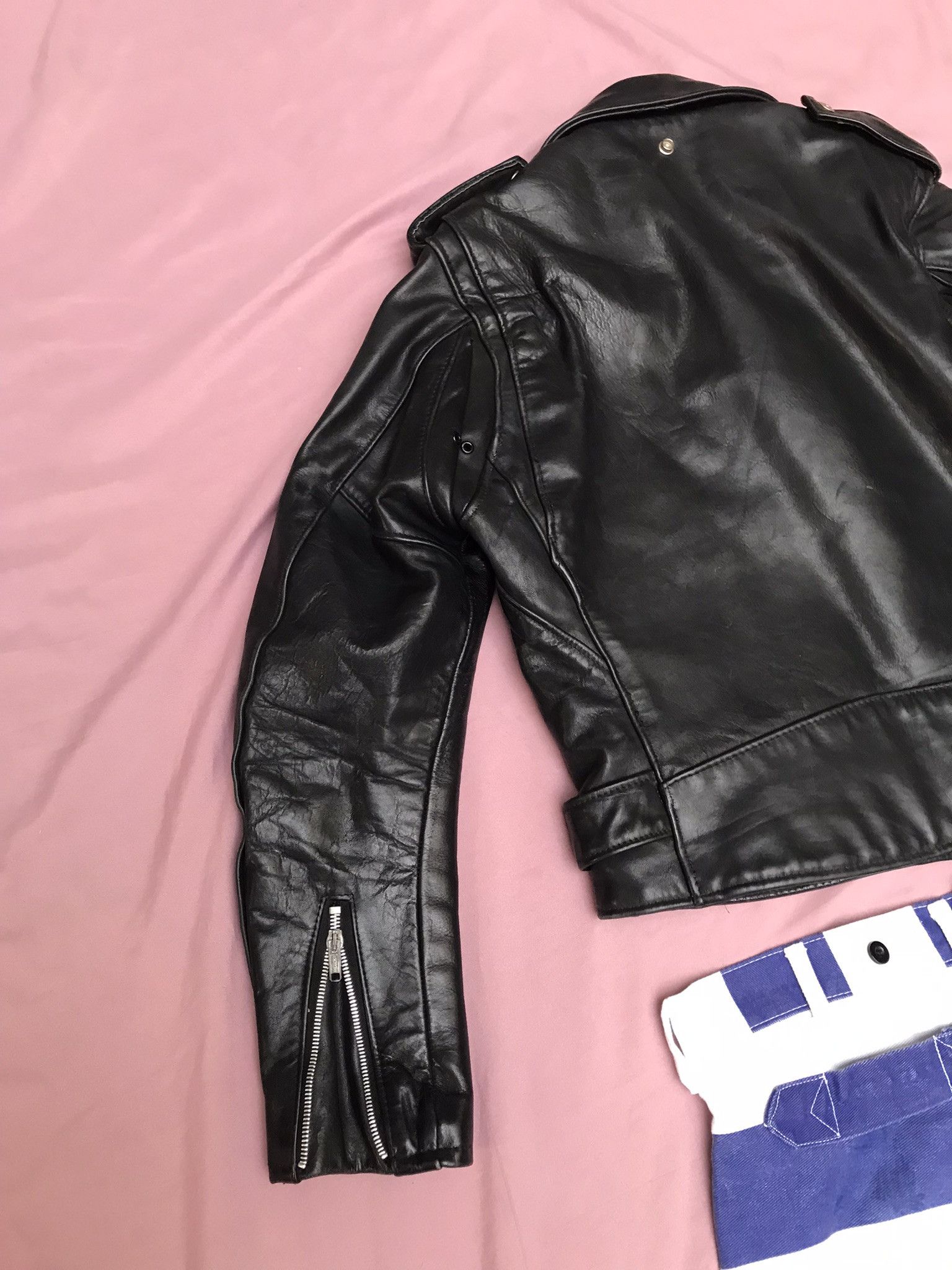 Schott SCHOTT NYC made in USA black leather perfecto nwot condition Size US S / EU 44-46 / 1 - 10 Thumbnail