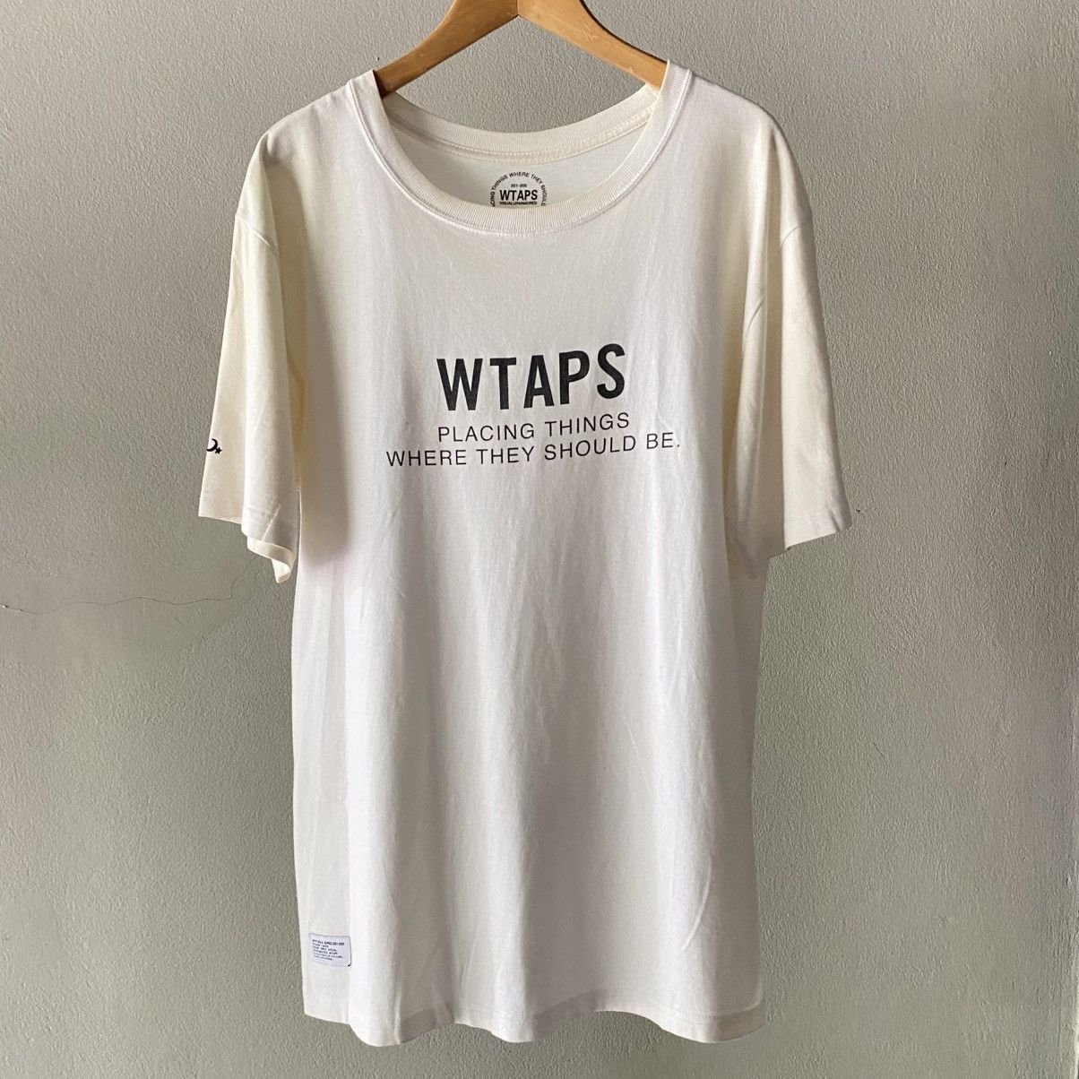 Wtaps WTAPS White Short-Sleeve Shirt with Black Logo Print Size US S / EU 44-46 / 1 - 7 Thumbnail