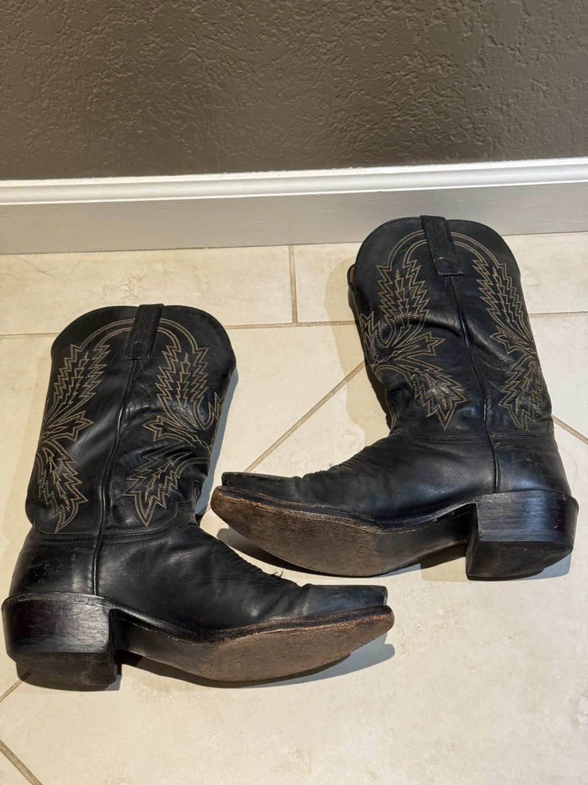 Other 1883 Lucchese Vintage Cowboy Boots Size 7.5 D Mens Black Size US 7.5 / EU 40-41 - 14 Thumbnail