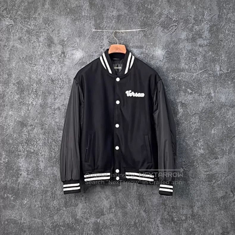 Versace Versace Letter-embroidered baseball collar jacket Size US L / EU 52-54 / 3 - 1 Thumbnail