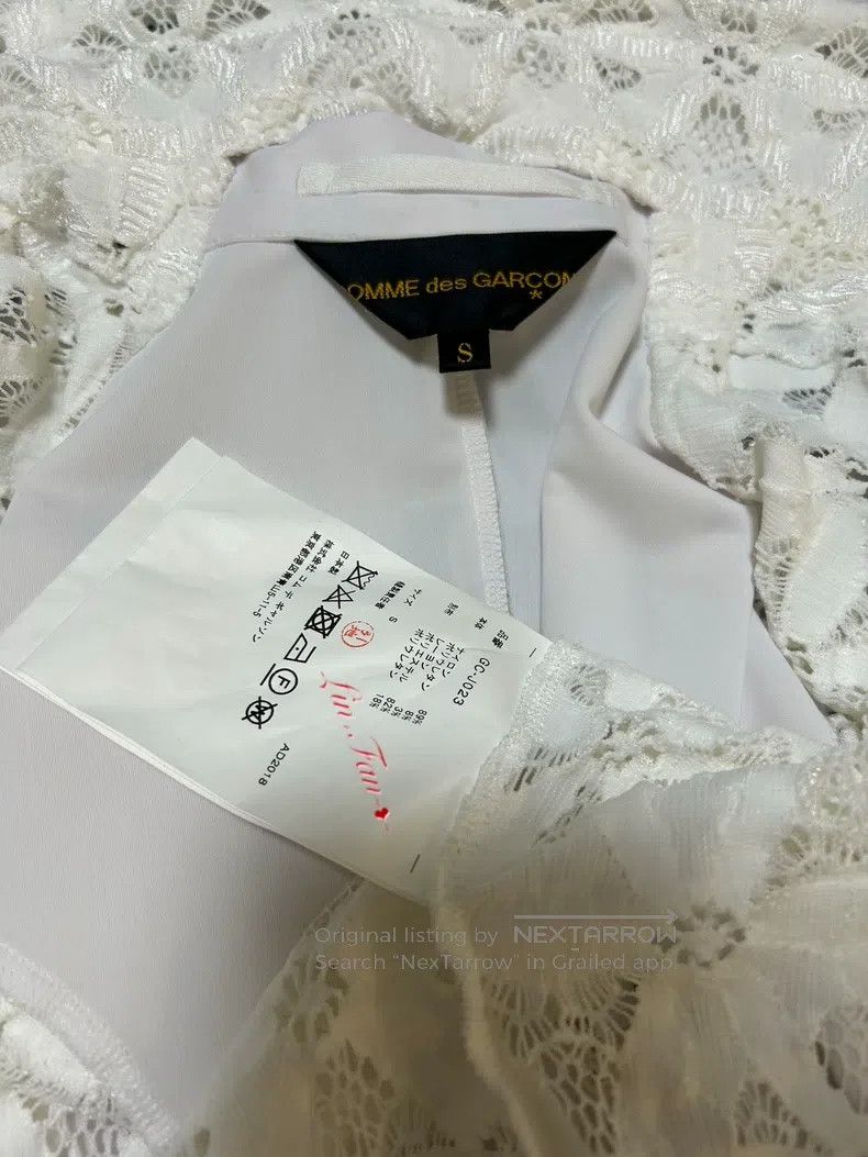 Comme des Garcons Comme des Garcons Lace White Versatile Tailcoat Size S / US 4 / IT 40 - 9 Thumbnail