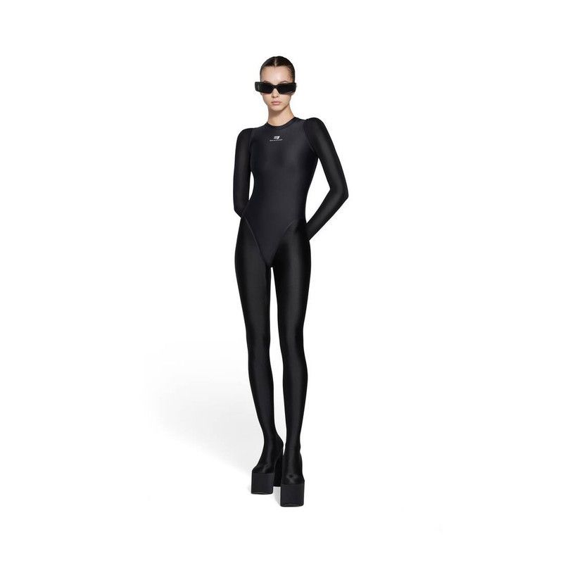 Balenciaga o1tr1nto1125 Sporty Tech Racing Swimsuit in Black Size XL / US 12-14 / IT 48-50 - 4 Thumbnail