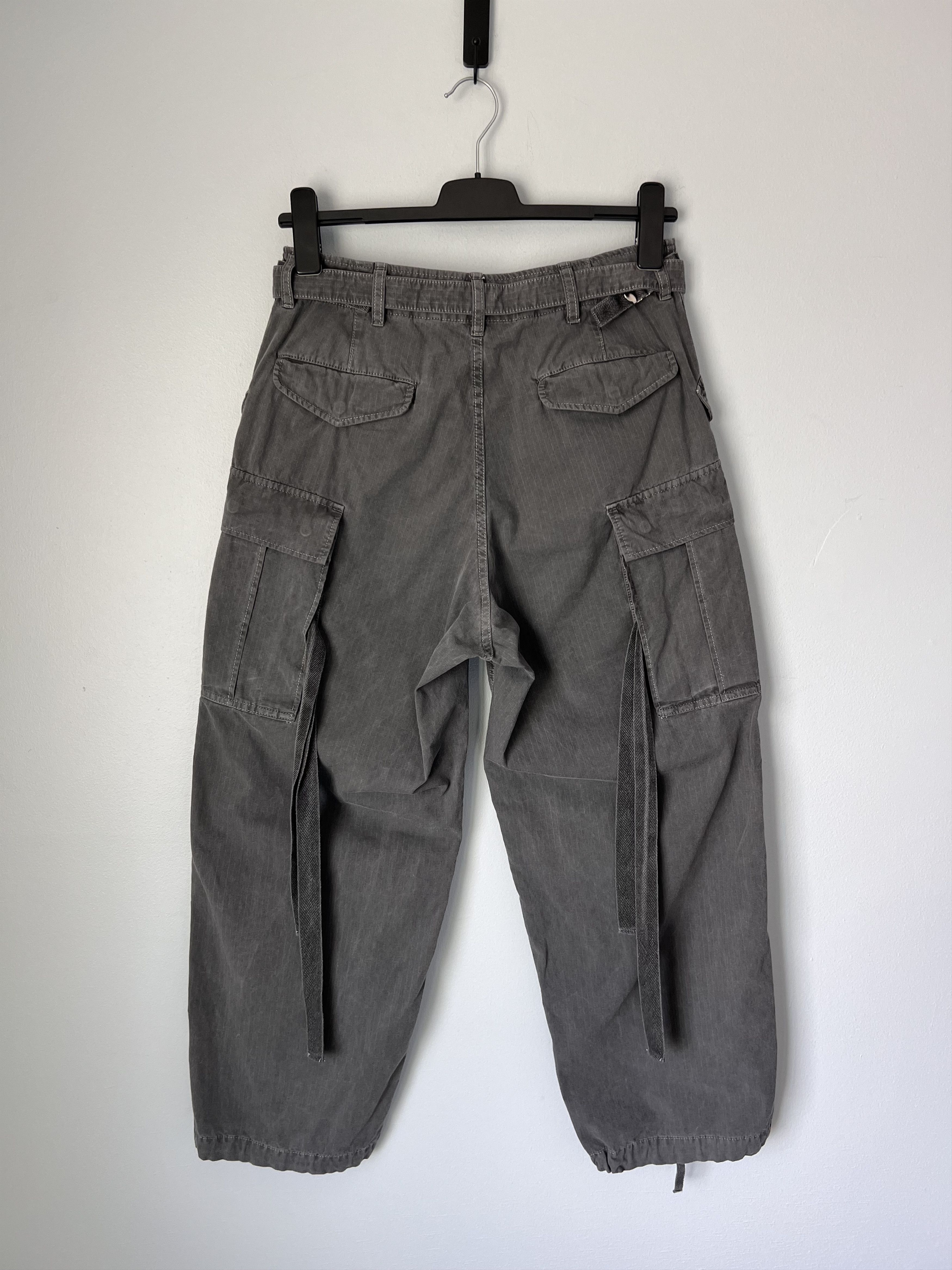 Sacai Sacai Garment Dyed Nylon Twill Cargo Pants in Grey Size US 32 / EU 48 - 4 Thumbnail