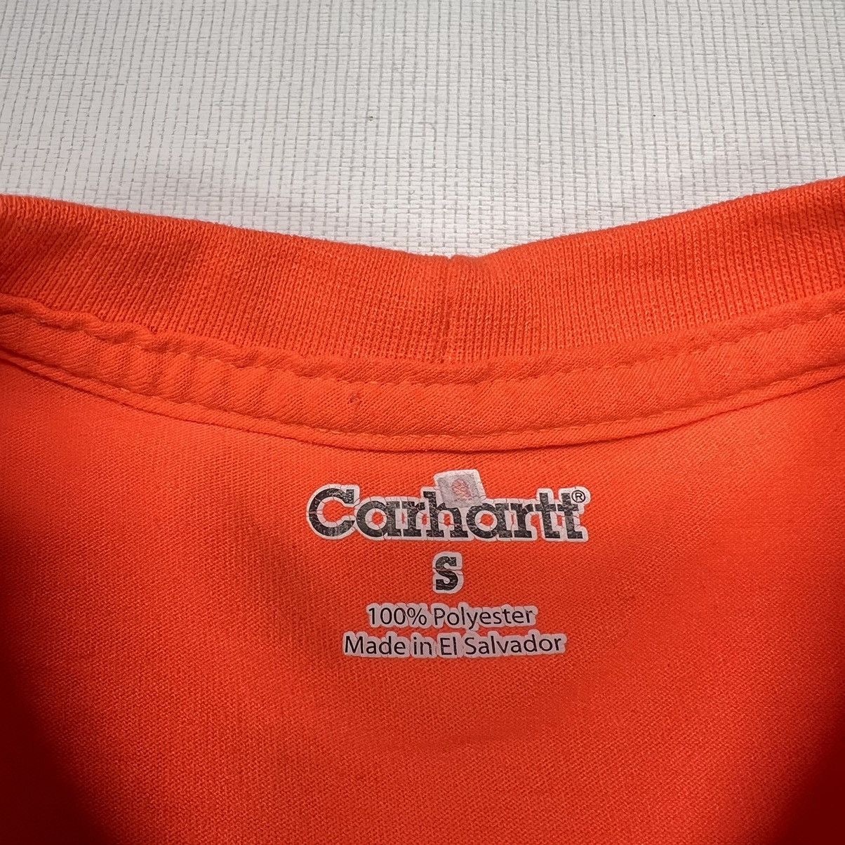 Carhartt Carhartt Tee Shirt Orange High Visibility Chest Pocket Logo Size US S / EU 44-46 / 1 - 6 Thumbnail