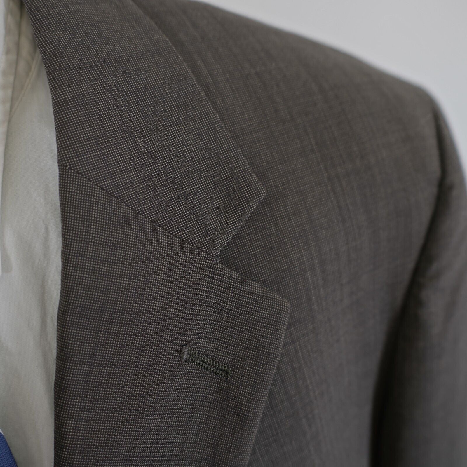 Jos. A. Bank Jos A Bank Green Beige Birdseye Wool 2 Piece Suit 44S 40/30 Size 44S - 6 Thumbnail