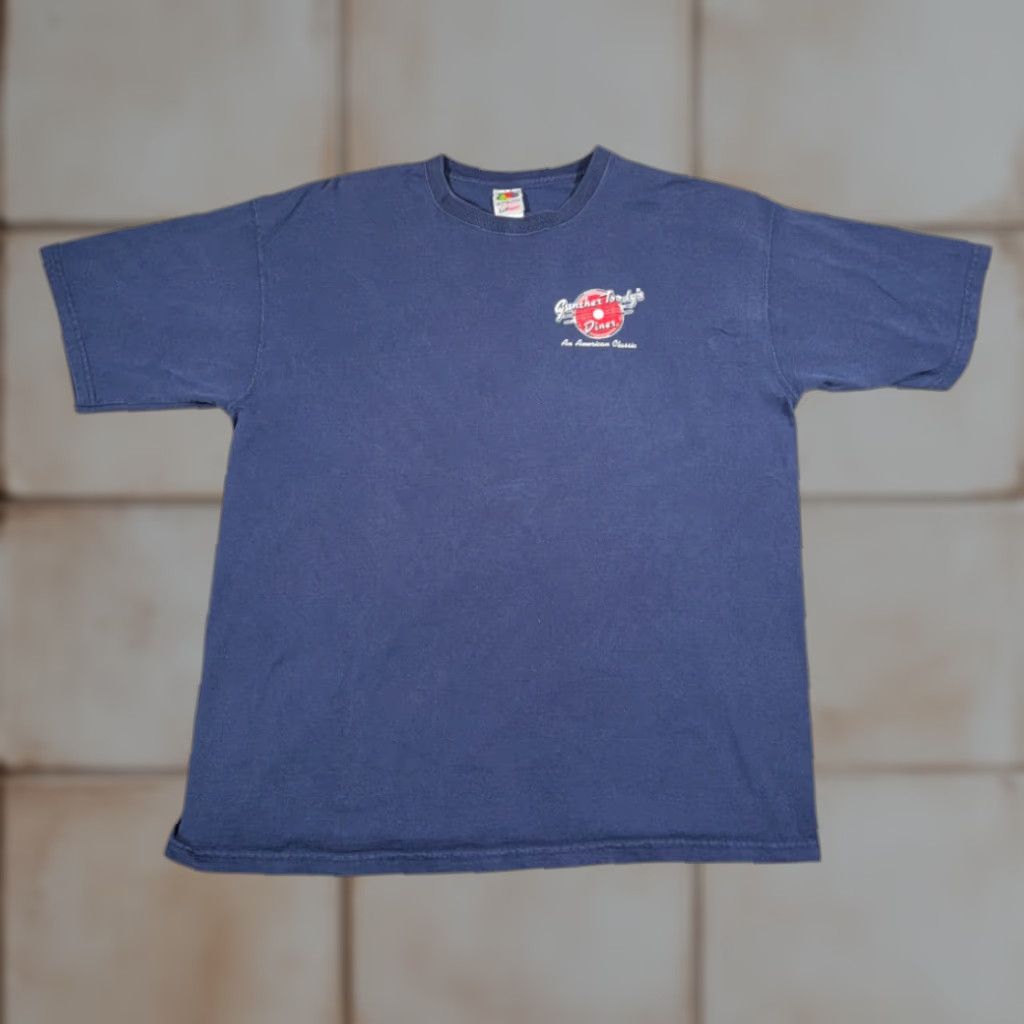 Fruit Of The Loom Vintage Gunther Toody’s Diner Shirt Adult XL Blue 1950s USA 90s Nike? Size US XL / EU 56 / 4 - 1 Thumbnail