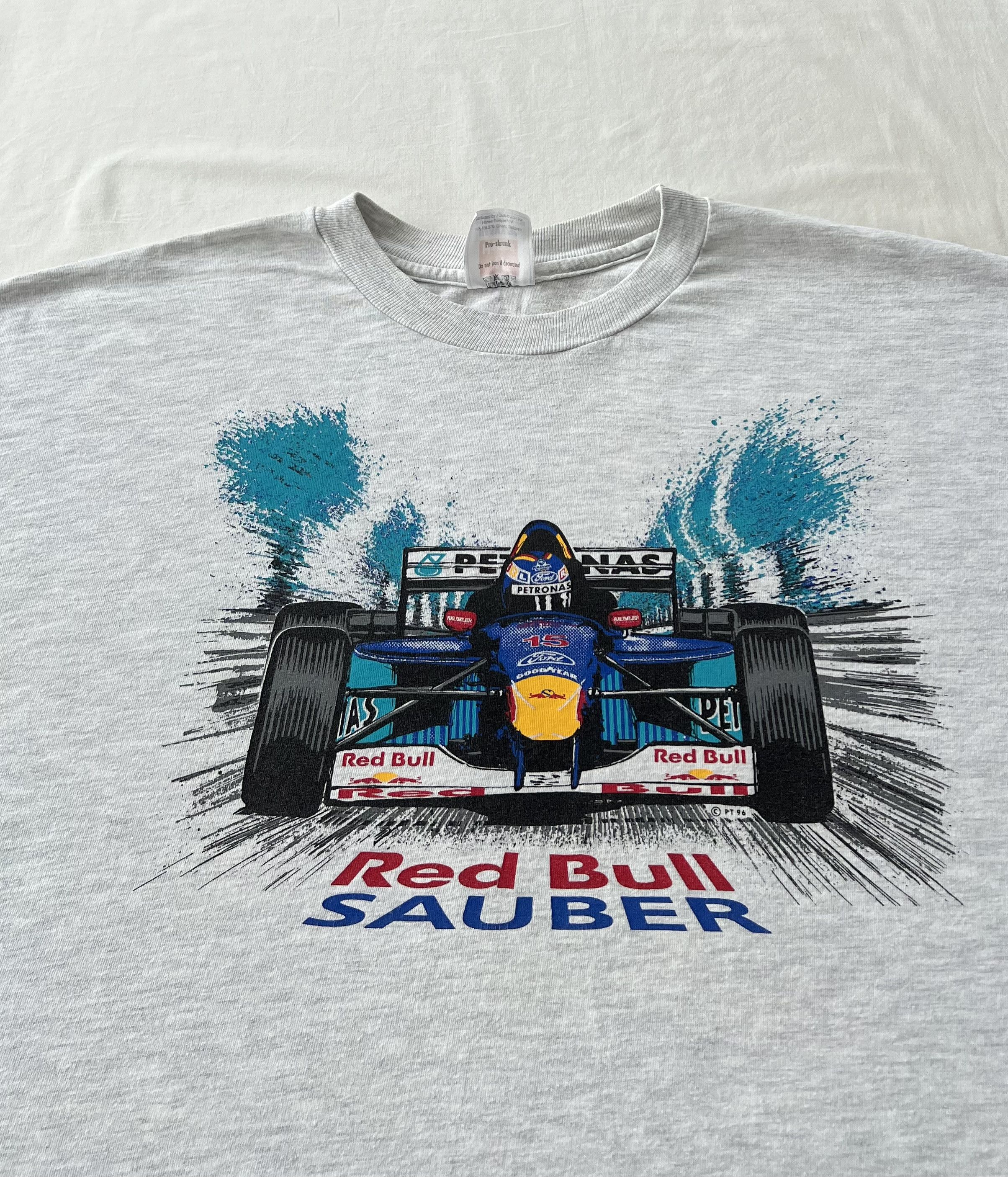 Formula 1 Vintage 90s Red Bull Sauber Petronas Formula 1 F1 T-shirt Size US XXL / EU 58 / 5 - 3 Thumbnail