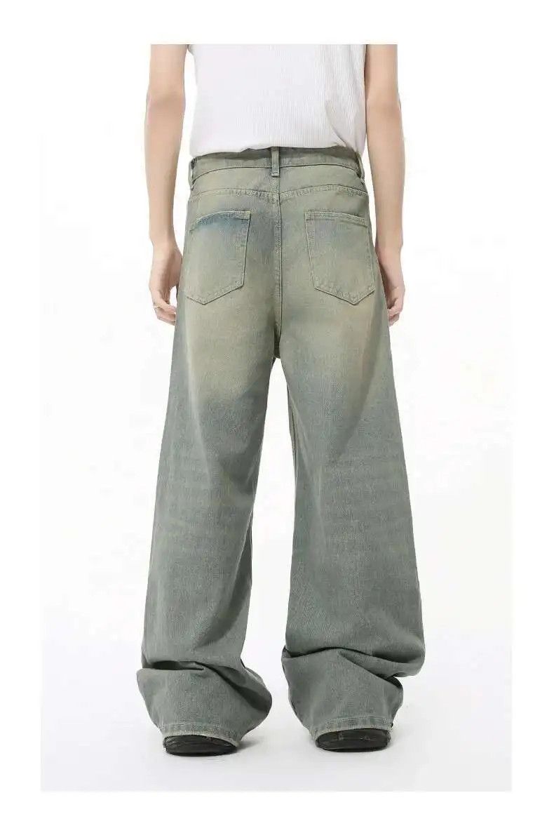 Japanese Brand Gray Wide Leg Washed Baggy Jeans Denim Size US 30 / EU 46 - 7 Thumbnail