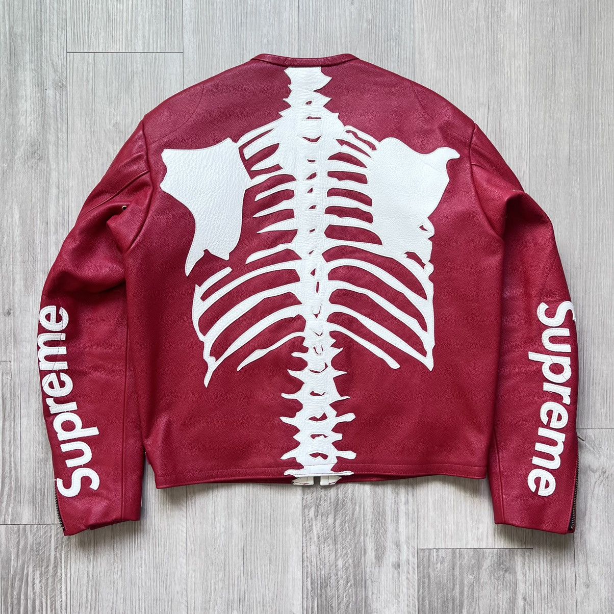 Supreme Vanson FW17 Leather Bones Jacket