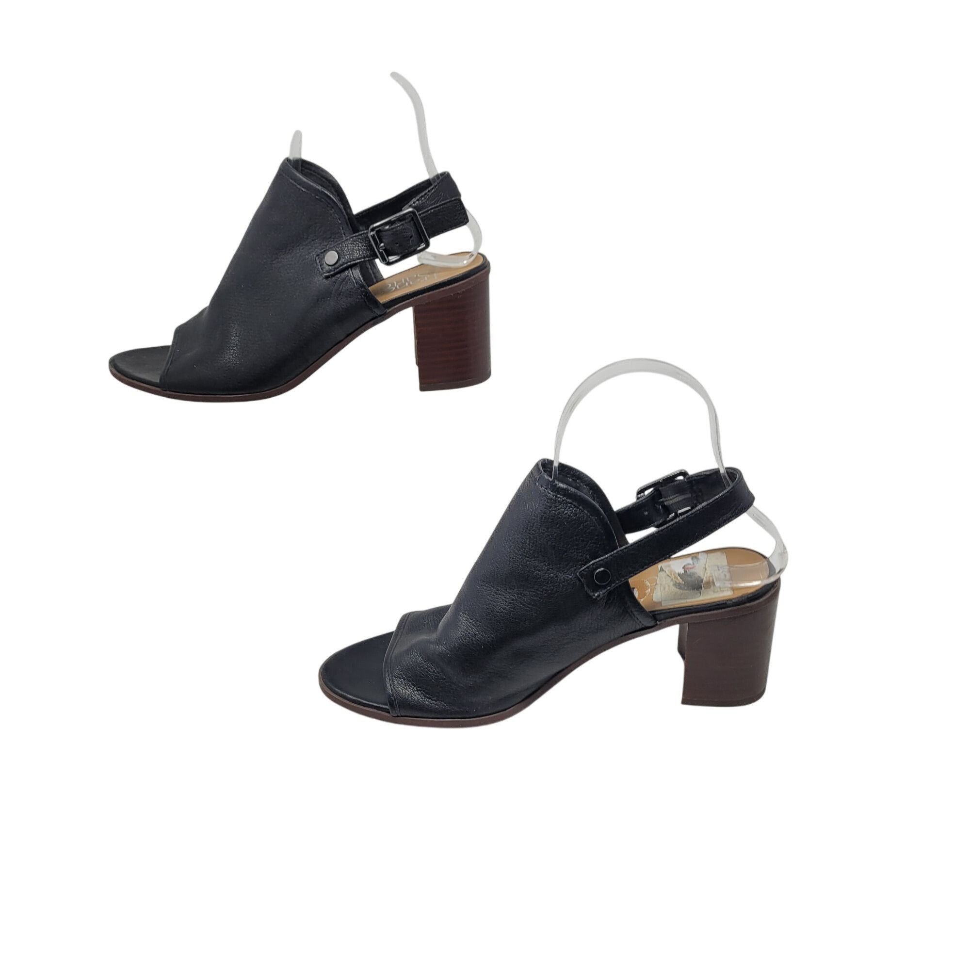 Franco Sarto Franco Sarto Womens Humor Black Leather Block Heel Sling Bac Size US 8 / IT 38 - 5 Thumbnail