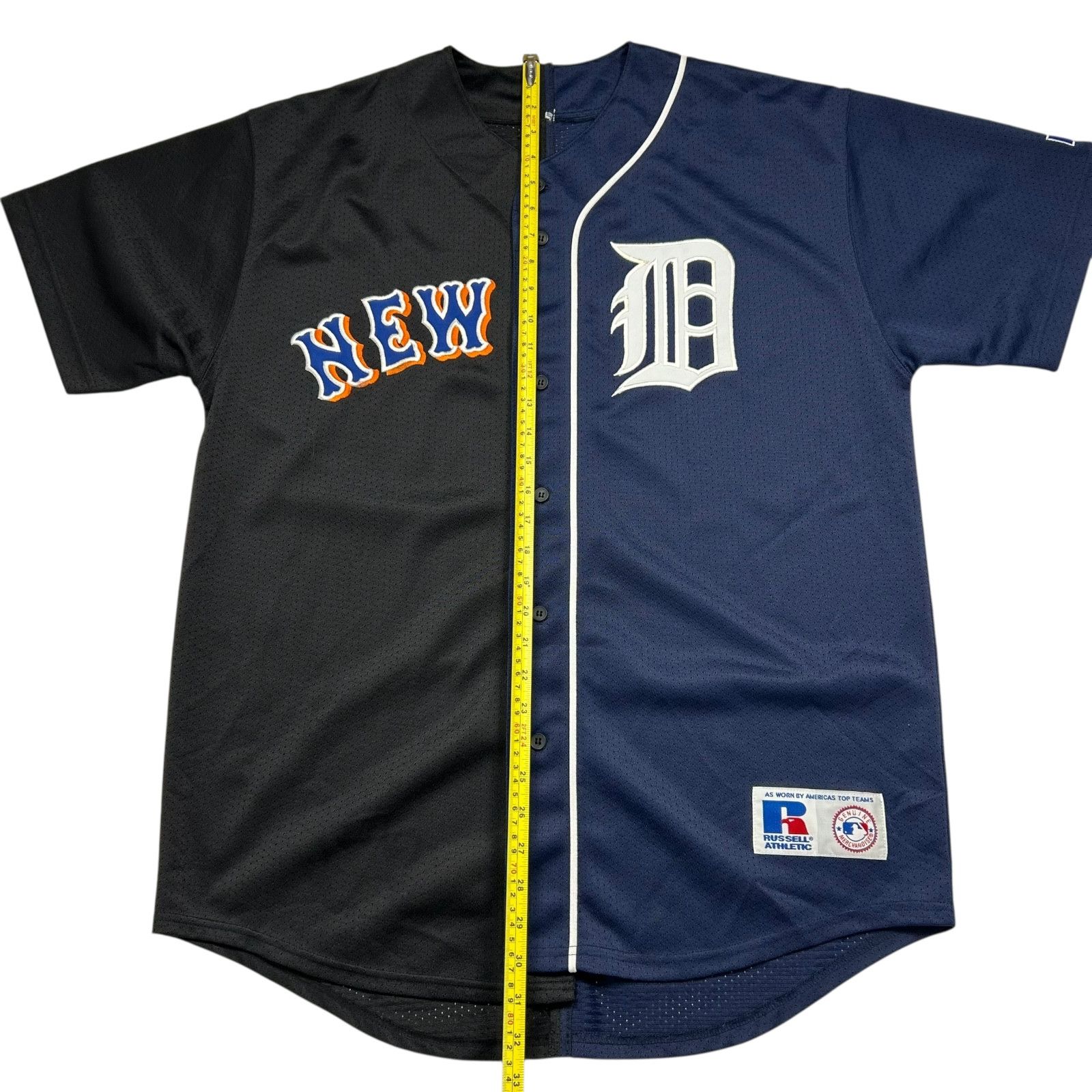 MLB 90s NEW YORK METS DETROIT TIGERS RUSSELL SPLIT JERSEY Size US L / EU 52-54 / 3 - 6 Thumbnail