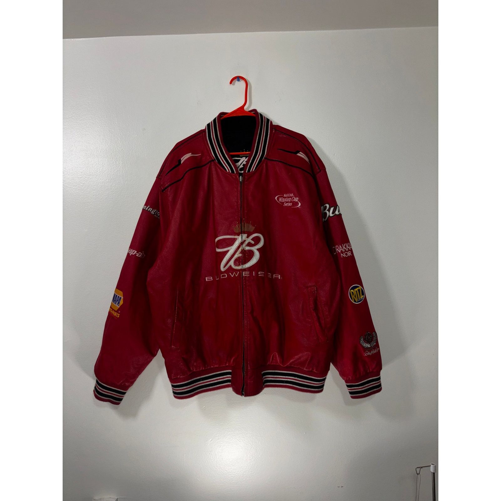 Wilsons Leather 1990’s Dale Earnhardt jr reversible bomber. Size 2xl Size US XXL / EU 58 / 5 - 4 Thumbnail