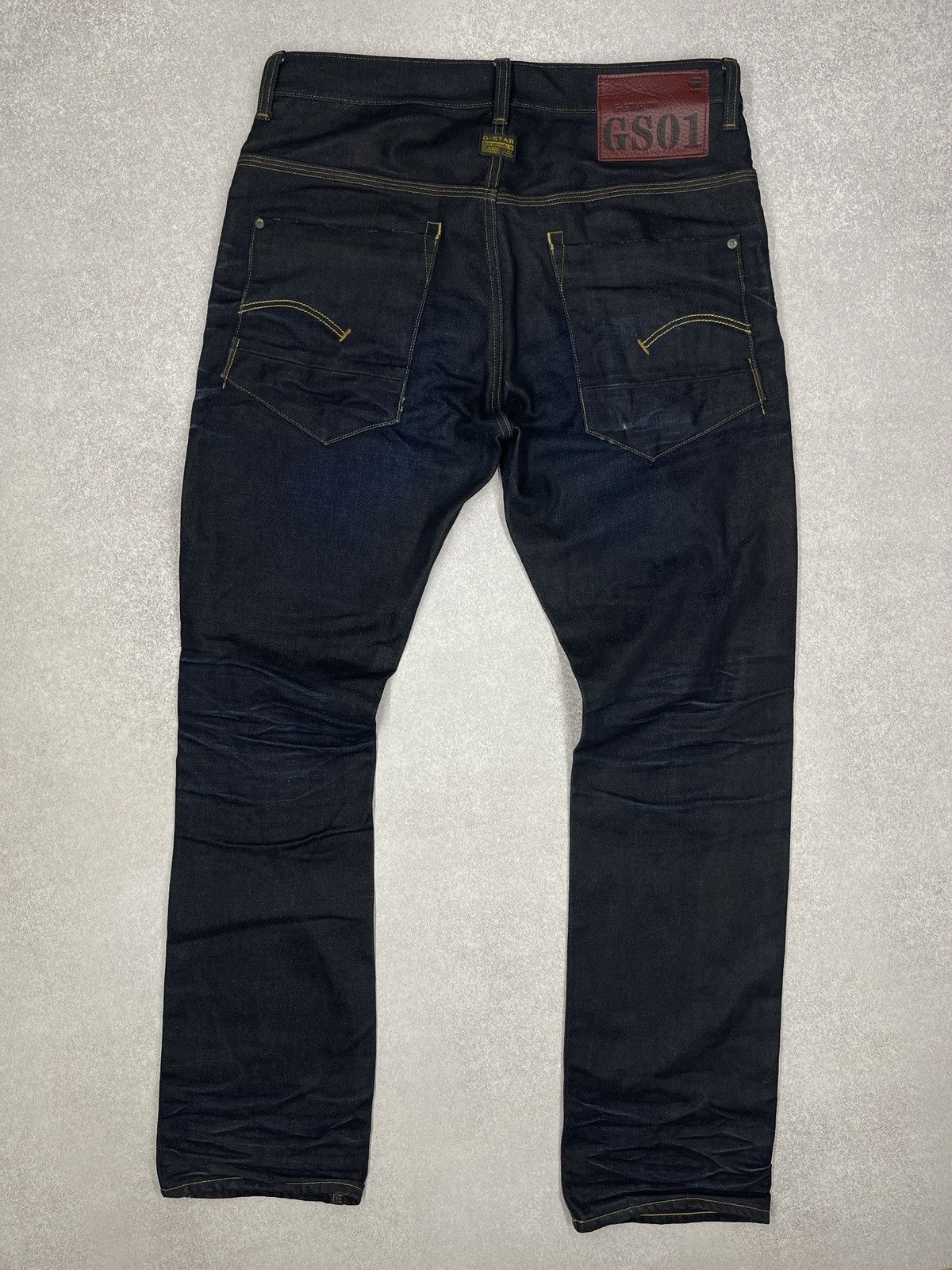 G-Star Mens G Star Raw New Radar Tapered Denim Jeans Navy Size US 33 - 2 Thumbnail