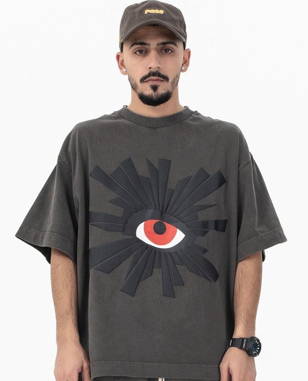 Designer × Japanese Brand Washed trendy high street eye pattern short sleeves Size US M / EU 48-50 / 2 - 1 Thumbnail