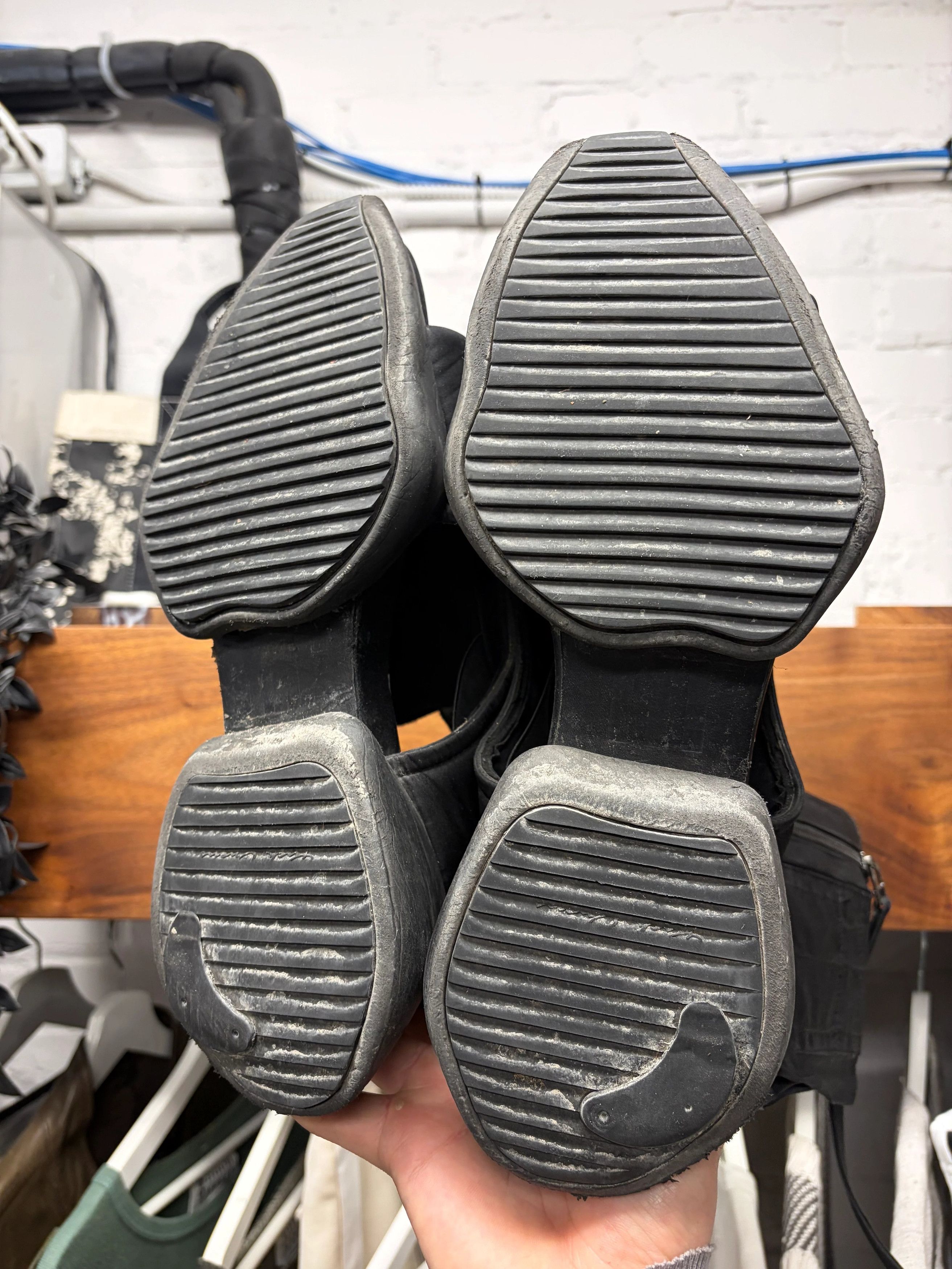 Rick Owens Rick Owens Black ‘Cargo Sandal’ High Top Sneakers Size US 10 / EU 43 - 4 Thumbnail
