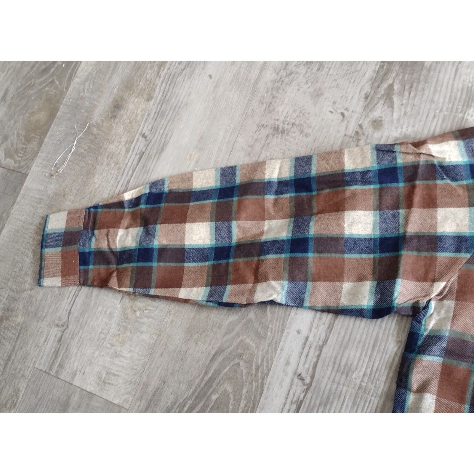 Vintage VINTAGE Windbreaker Plaid Flannel Shirt Mens S Regular Long Sleeve Brown Blue NWT/NWOT Size US S / EU 44-46 / 1 - 5 Thumbnail
