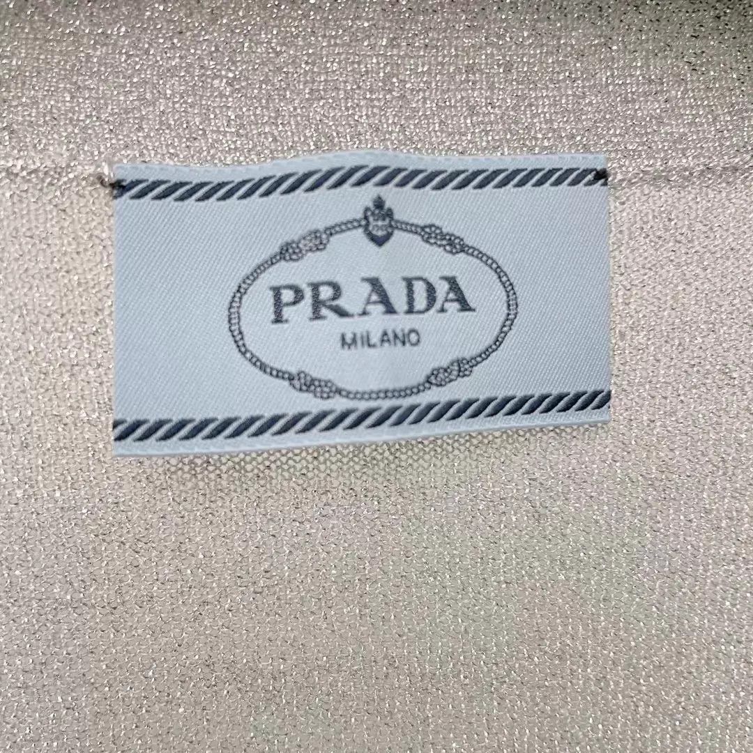 Prada PRADA V-neck single-breasted short gray knit 42 Size M / US 6-8 / IT 42-44 - 5 Thumbnail