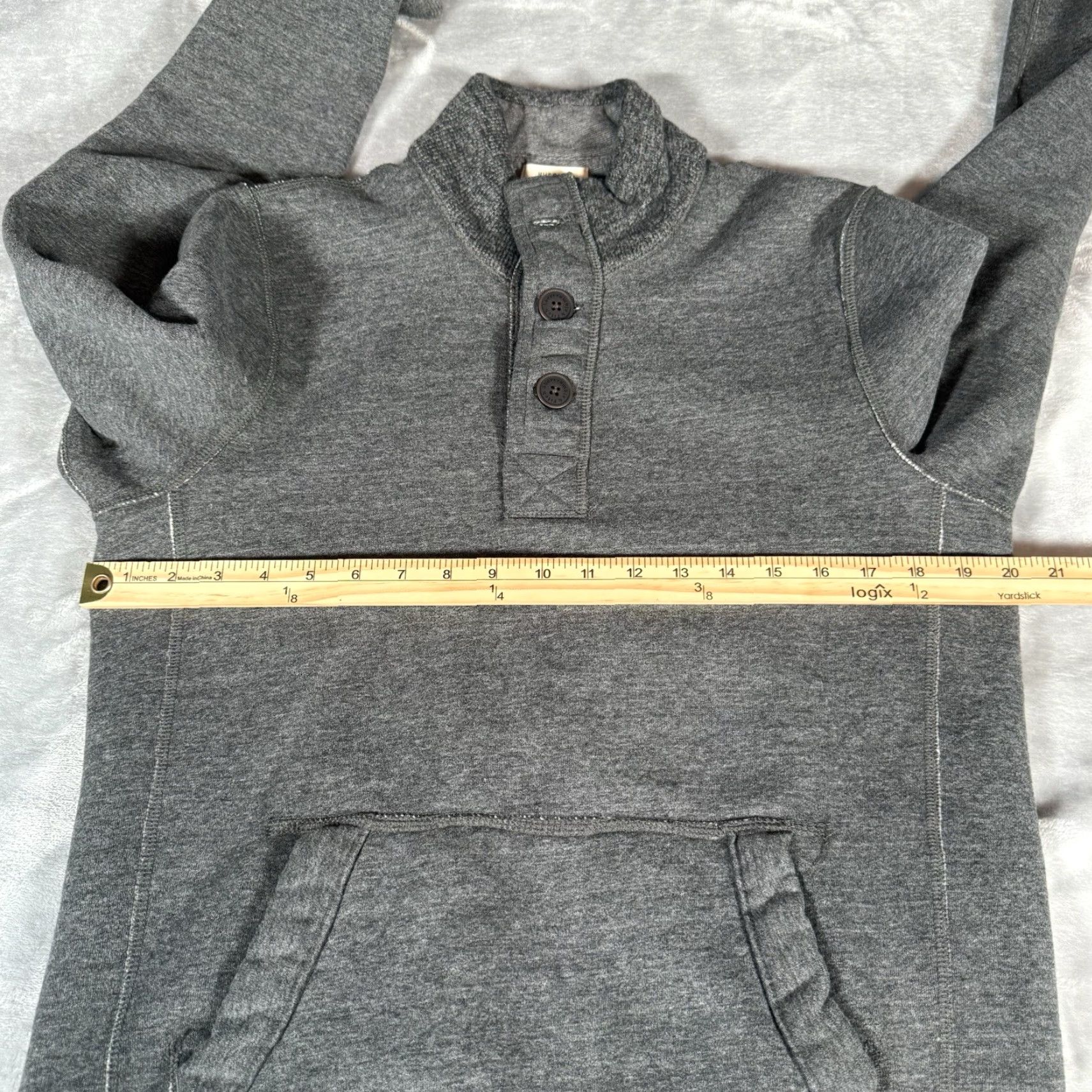 Abercrombie & Fitch VINTAGE Abercrombie & Fitch Sweatshirt Shirt Mens Small Gray Henley Mock Neck Size US S / EU 44-46 / 1 - 7 Thumbnail