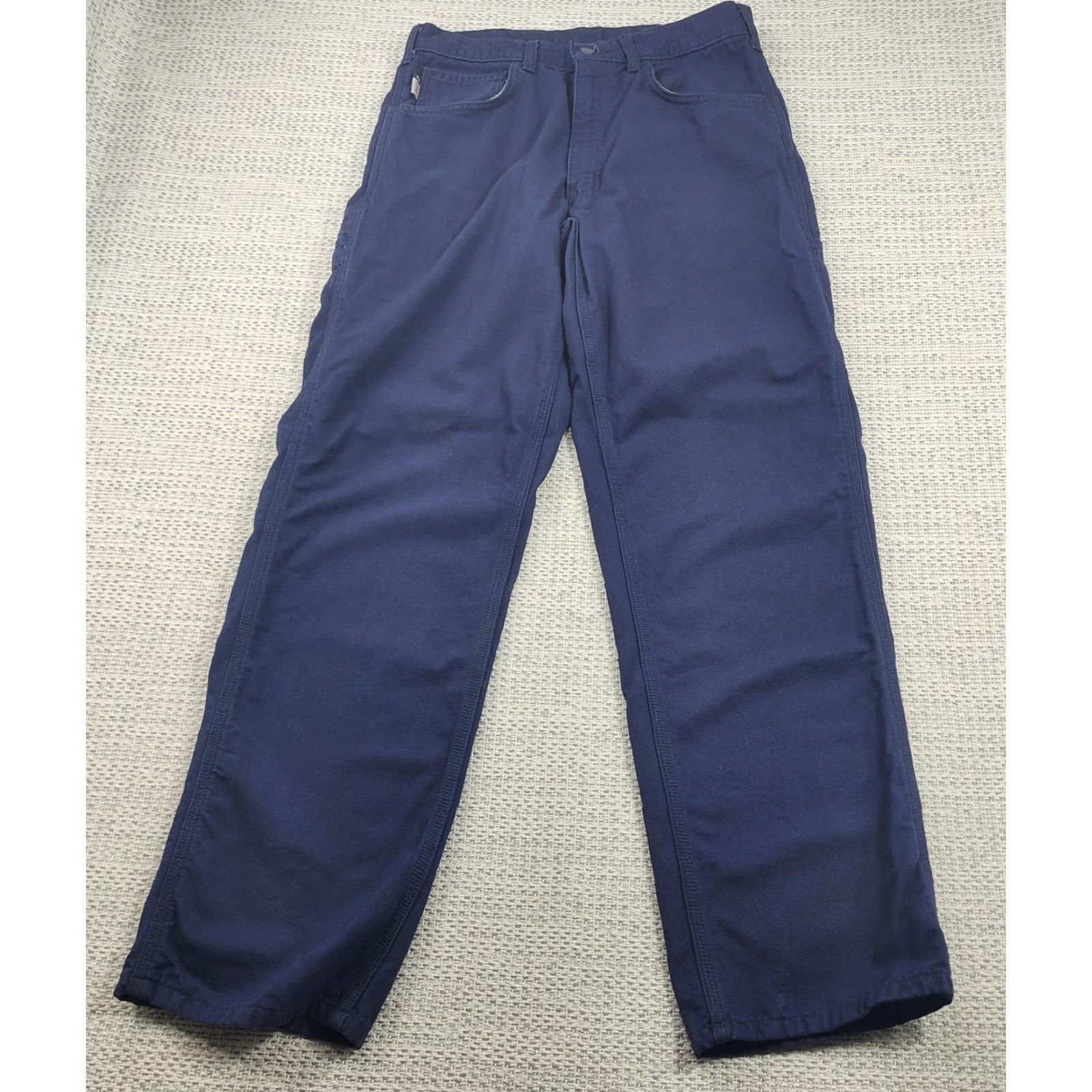 Carhartt Carhartt FR Pants Mens 30x31 Navy Original Fit Flame Resistant Work Size US 33 - 2 Thumbnail