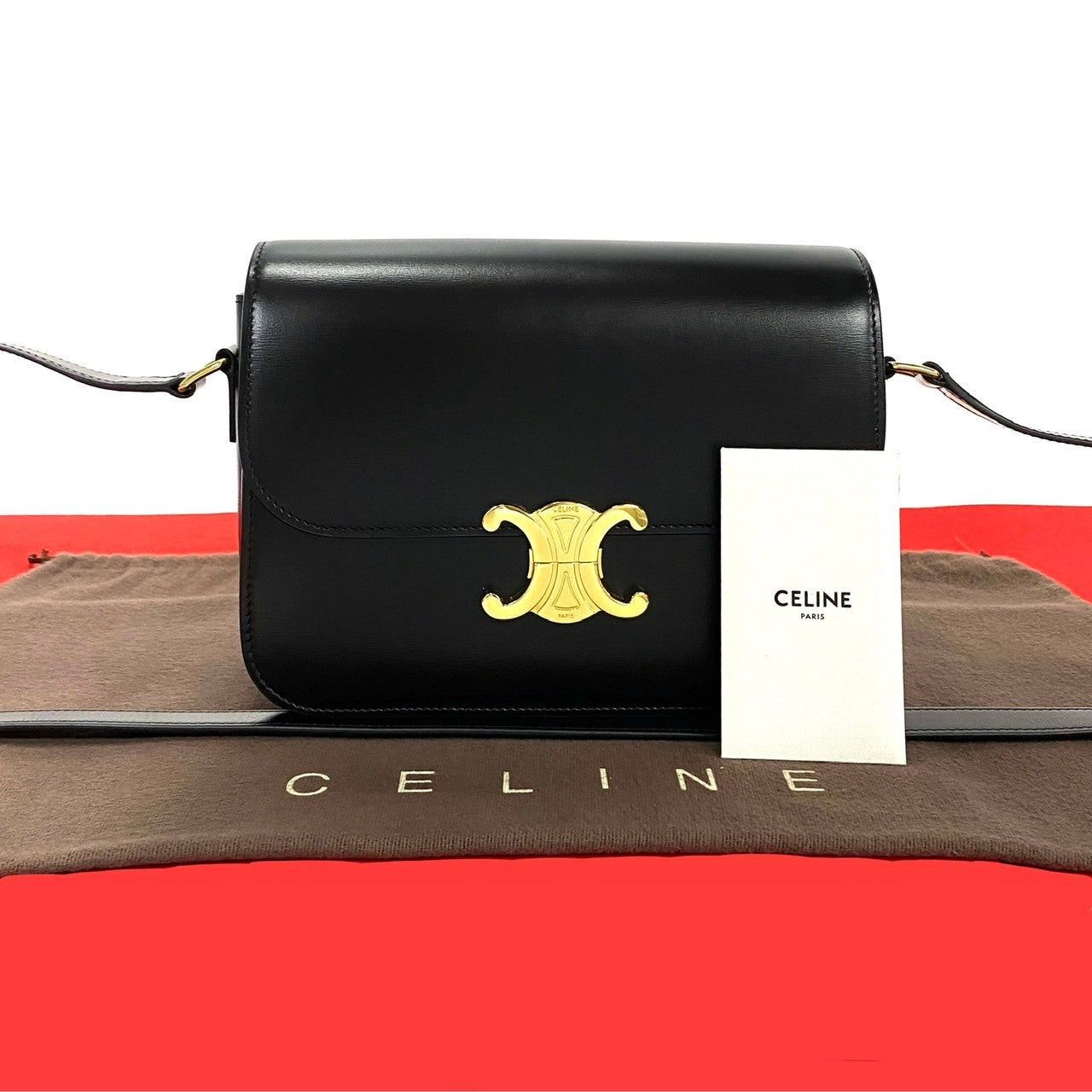 Celine Celine Shoulder Bag Black Leather Size ONE SIZE - 1 Thumbnail