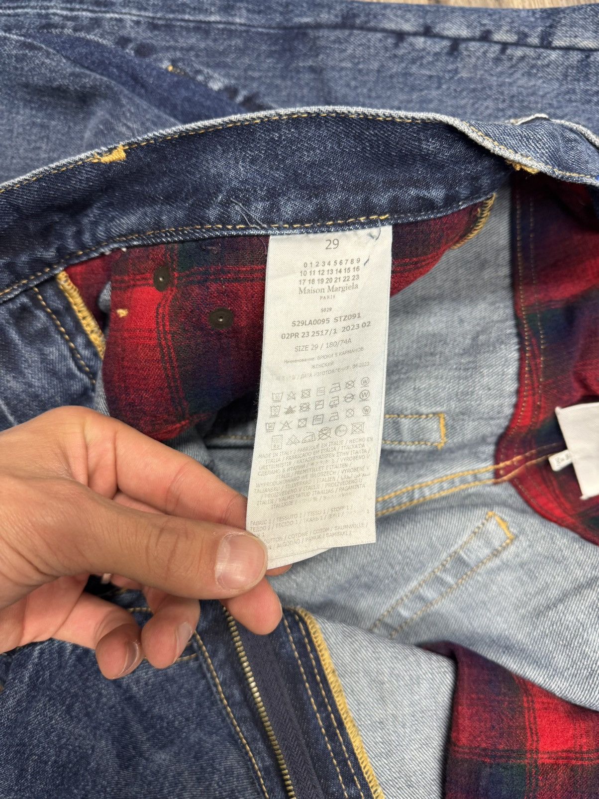 Maison Margiela × Pendleton Maison Margiela x Pendleton Yoke Detail Tapered Jeans Size US 29 - 7 Thumbnail
