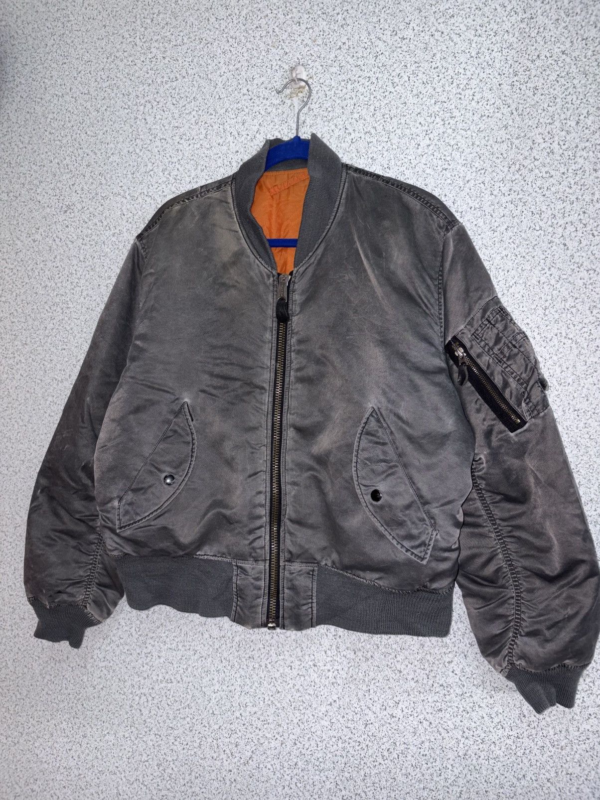 Alpha Industries VINTAGE Alpha Military Flyer Phantom 1991 Bomber Jacket 🔥 Size US L / EU 52-54 / 3 - 2 Thumbnail