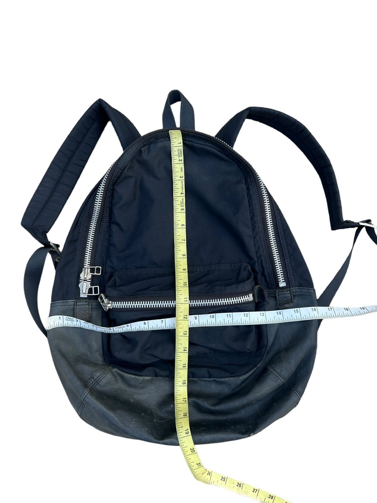 Leather Vintage Lounge Lizard Patina Leather Nylon Backpack Bag Size ONE SIZE - 25 Thumbnail
