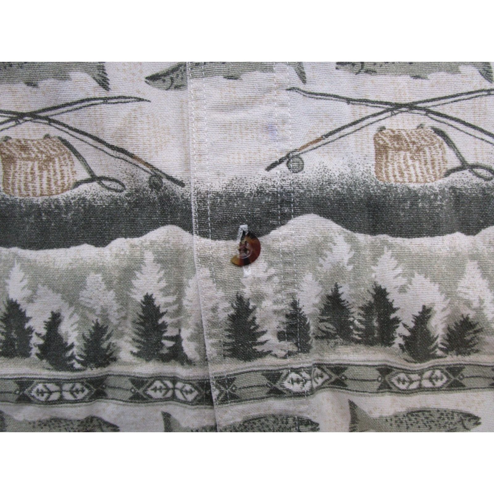 Vintage VINTAGE Woolrich Button-Up Long Sleeve Flannel Shirt M AOP Trout Fishing Canoe READ Size US M / EU 48-50 / 2 - 7 Thumbnail