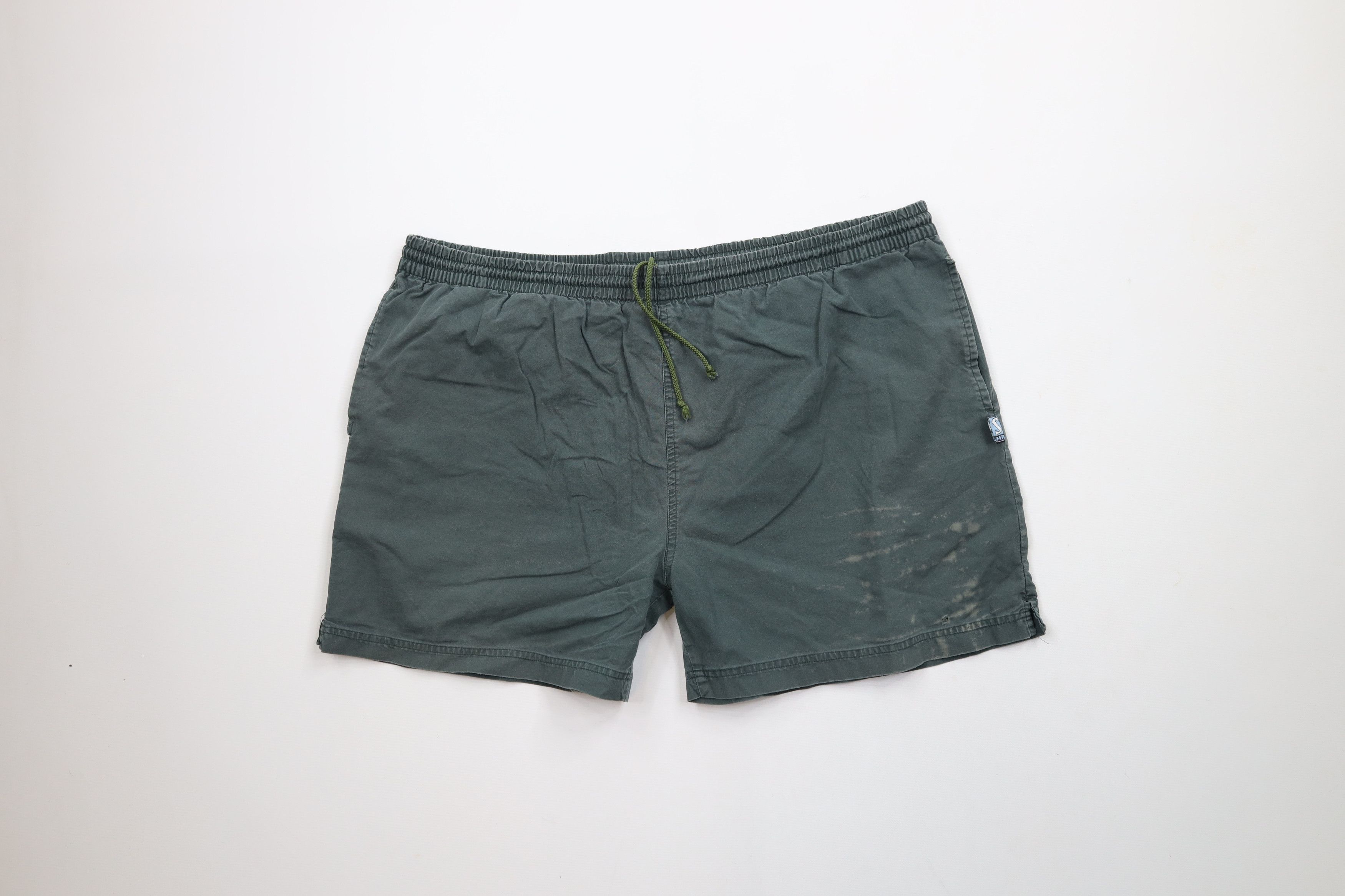 Spalding × Vintage Vintage 90s Spalding Lined Above Knee Shorts Green Cotton Size US 36 / EU 52 - 1 Thumbnail